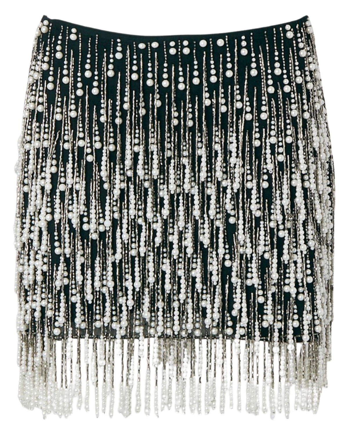 black and silver sparkle skirt