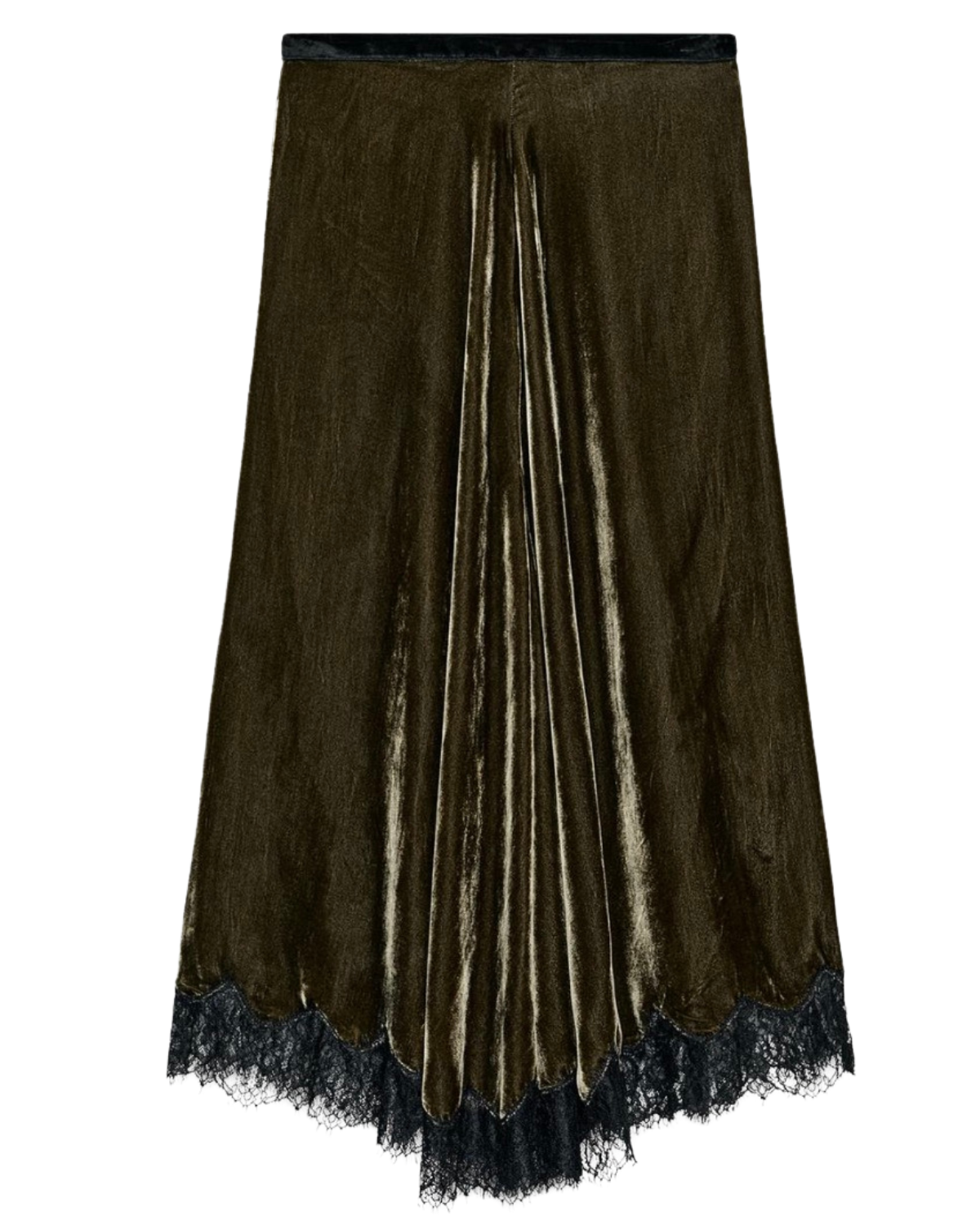 bronze and black lace skirt