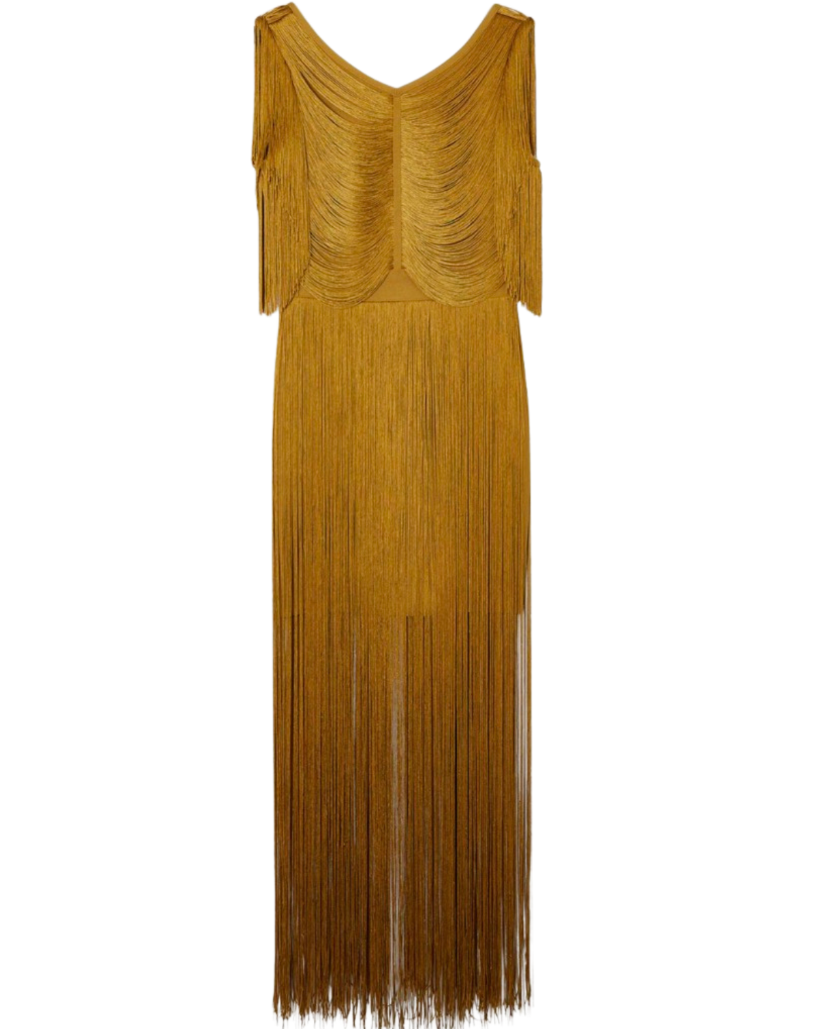 karen millen Maxi Draped Fringe Knitted Mini Dress