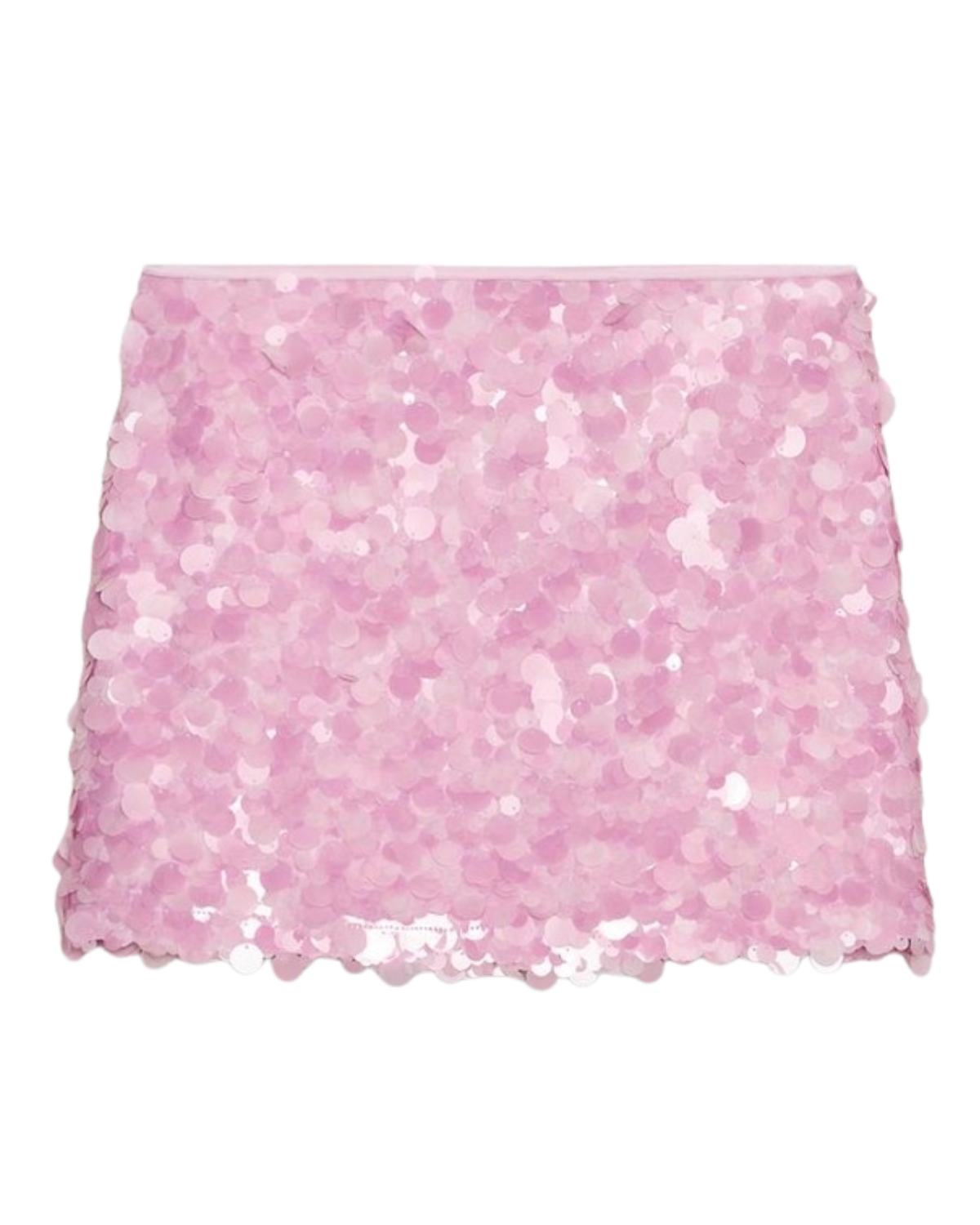 pink mini sequin skirt
