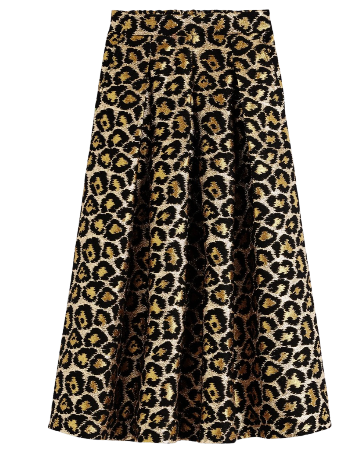 pleated leopard skirt
