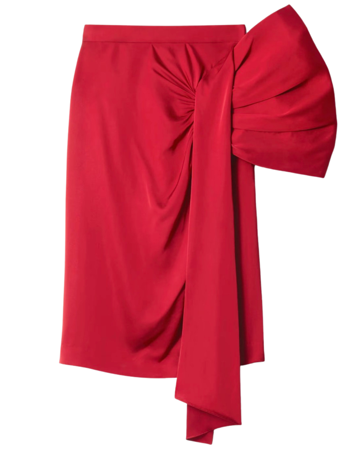 red sash holiday skirt