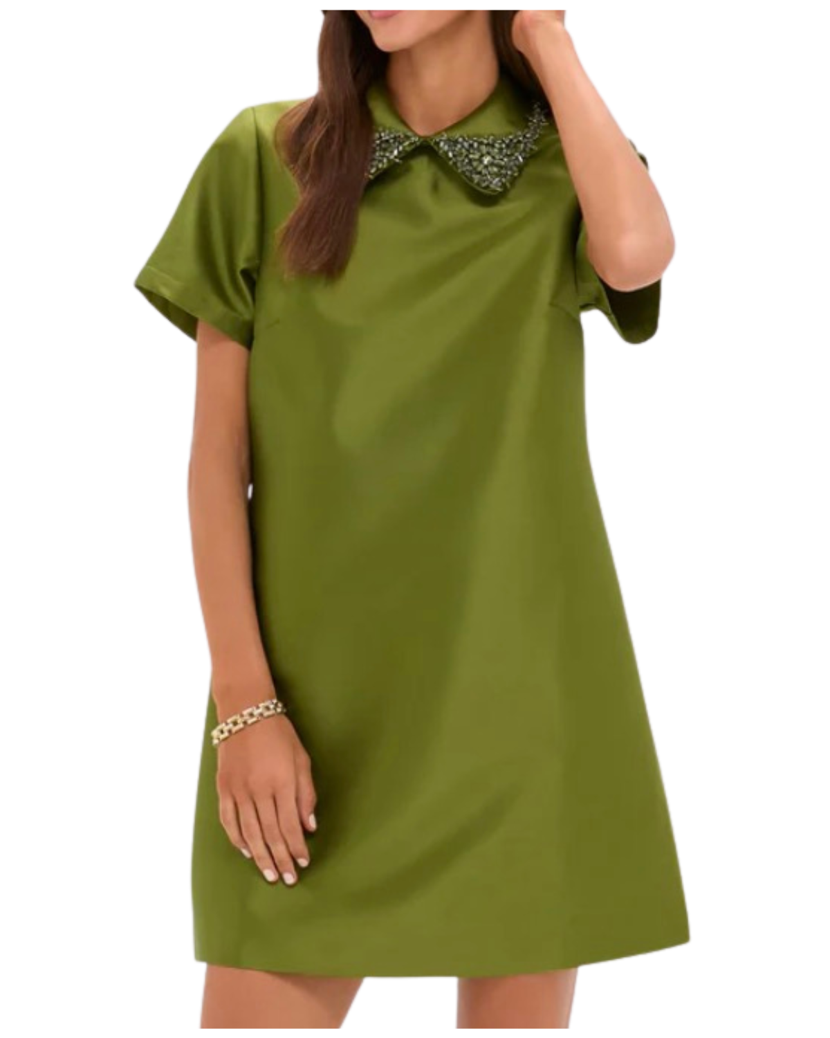 tuckernuck Green Embellished Aurelie Shift Dress