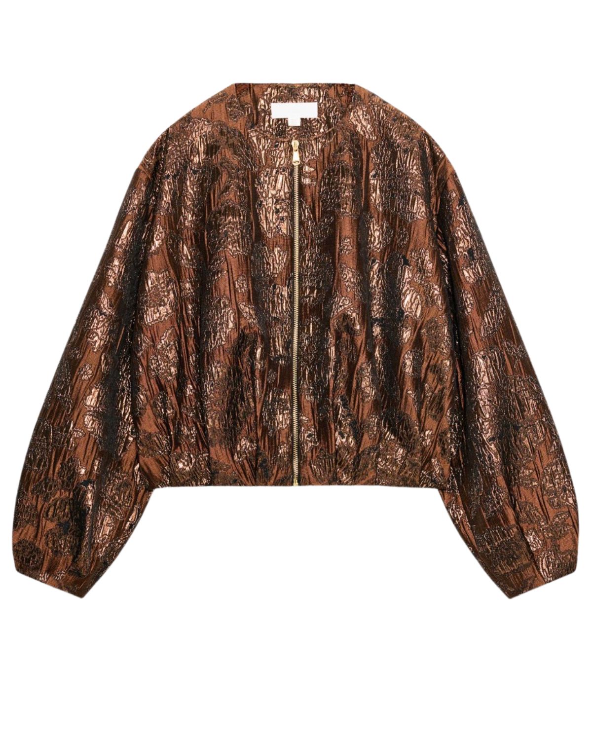zara SHINY JACQUARD BOMBER JACKET