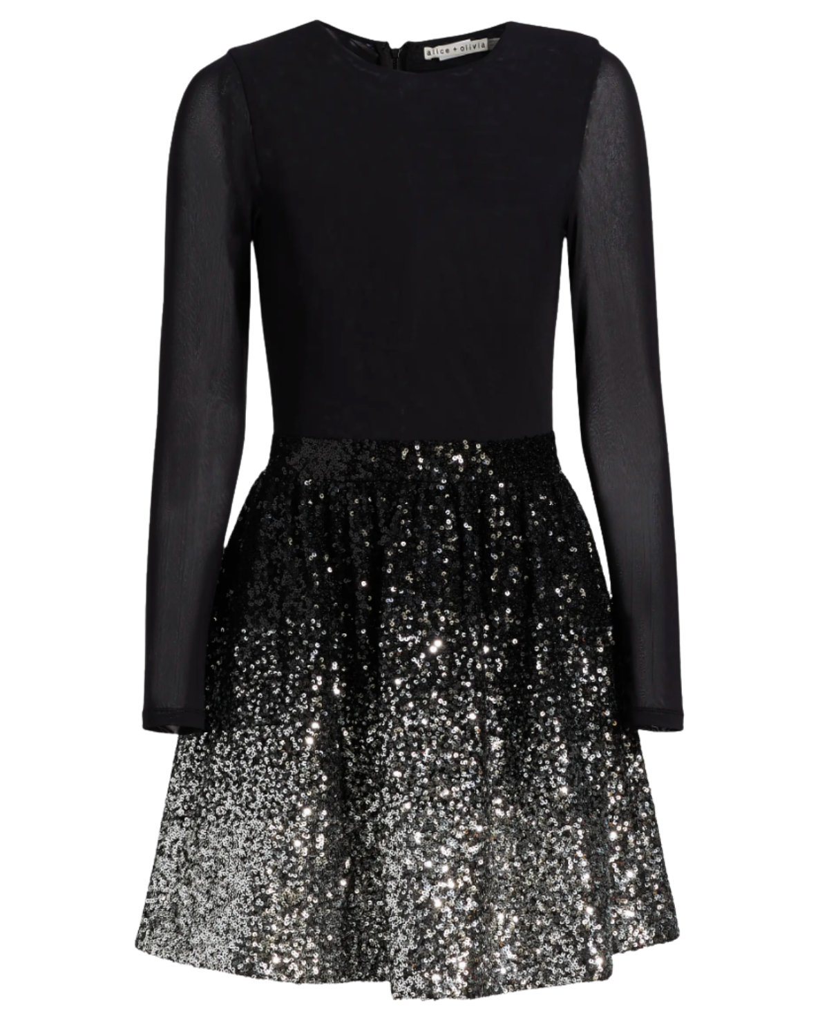Alice + Olivia Linen-Blend Sequinned-Skirt Minidress