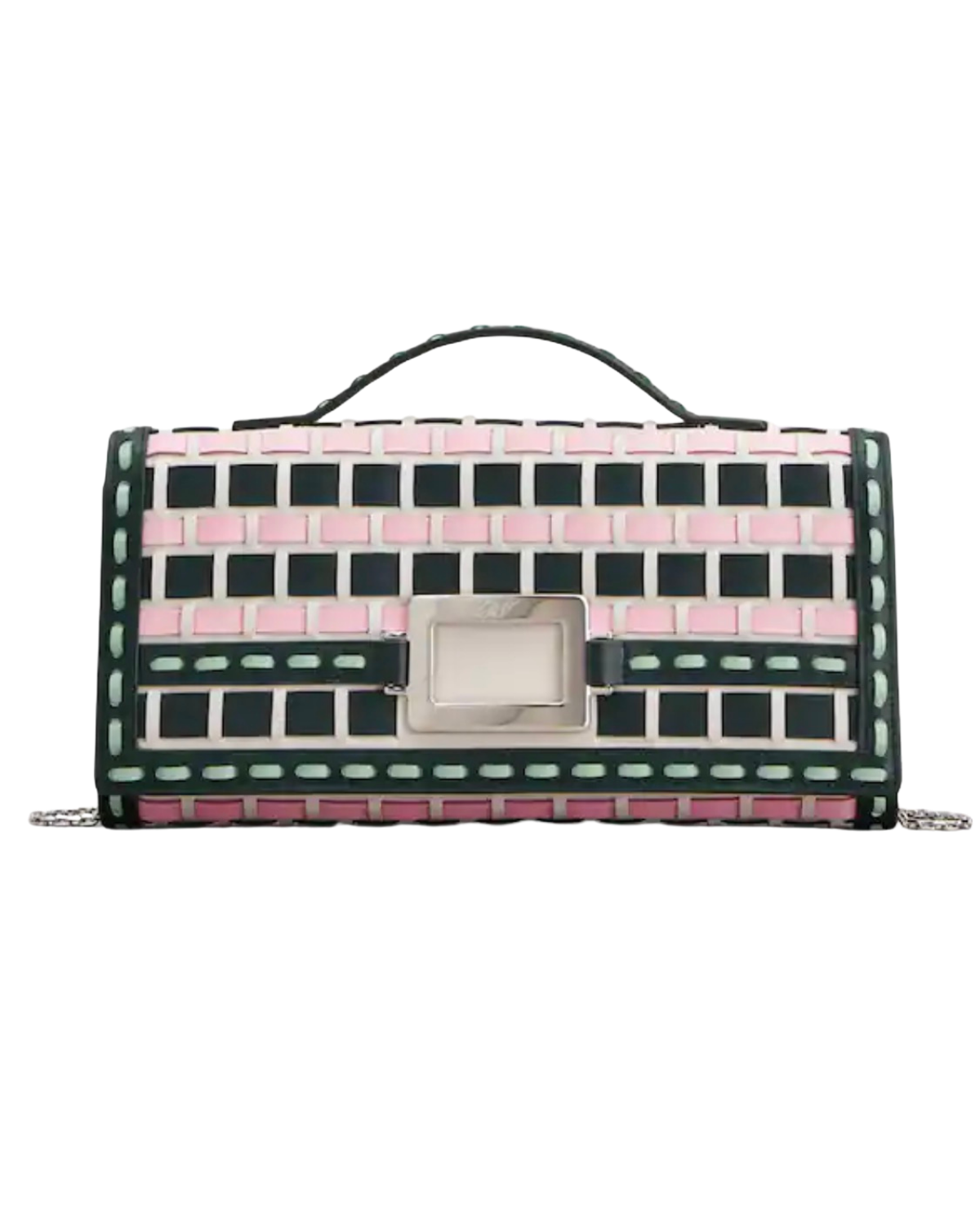 Belle Vivier Clutch in leather