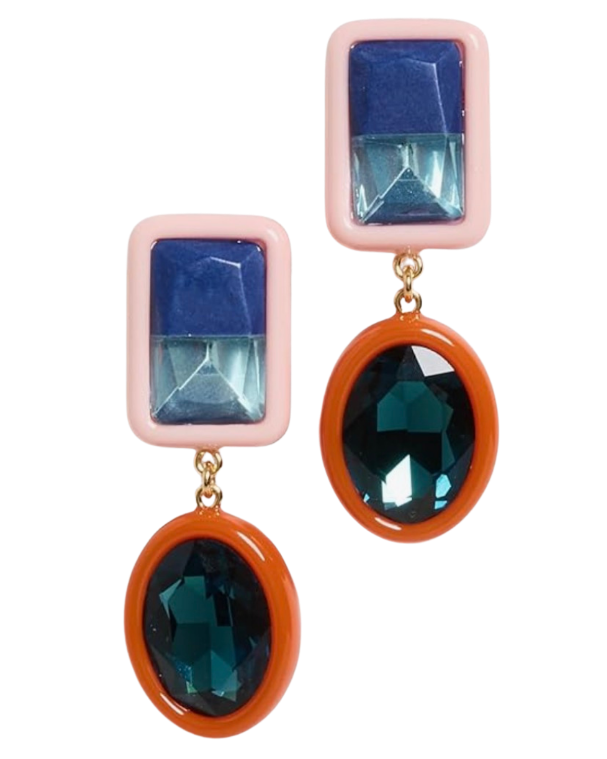Lele Sadoughi Women's Duo Drop Earrings, Pink Fire