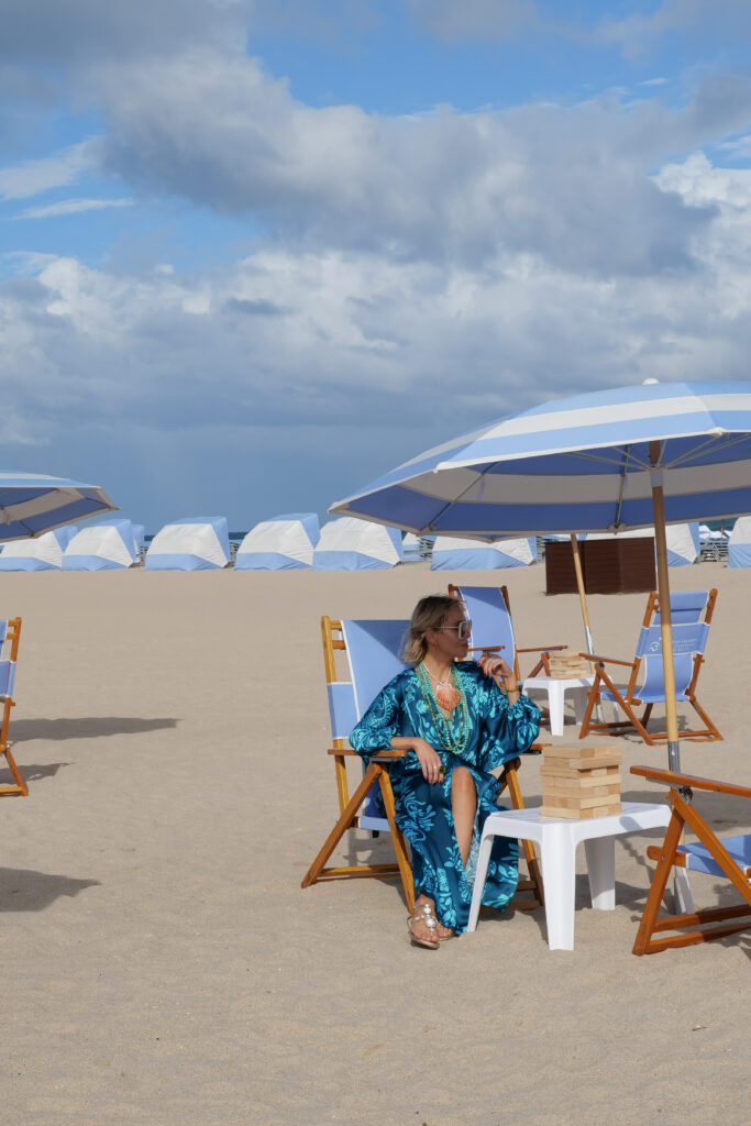 Embroidered resort dress with vibrant colors and artisan details