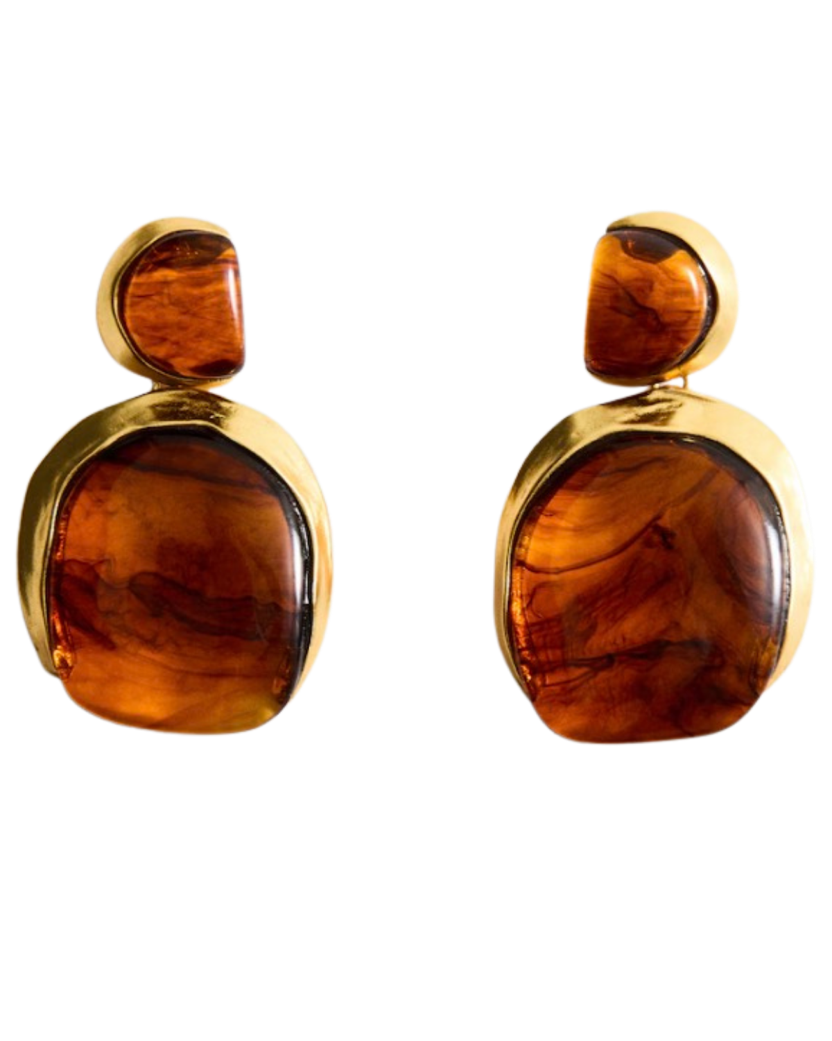 mango Resin pendant earrings