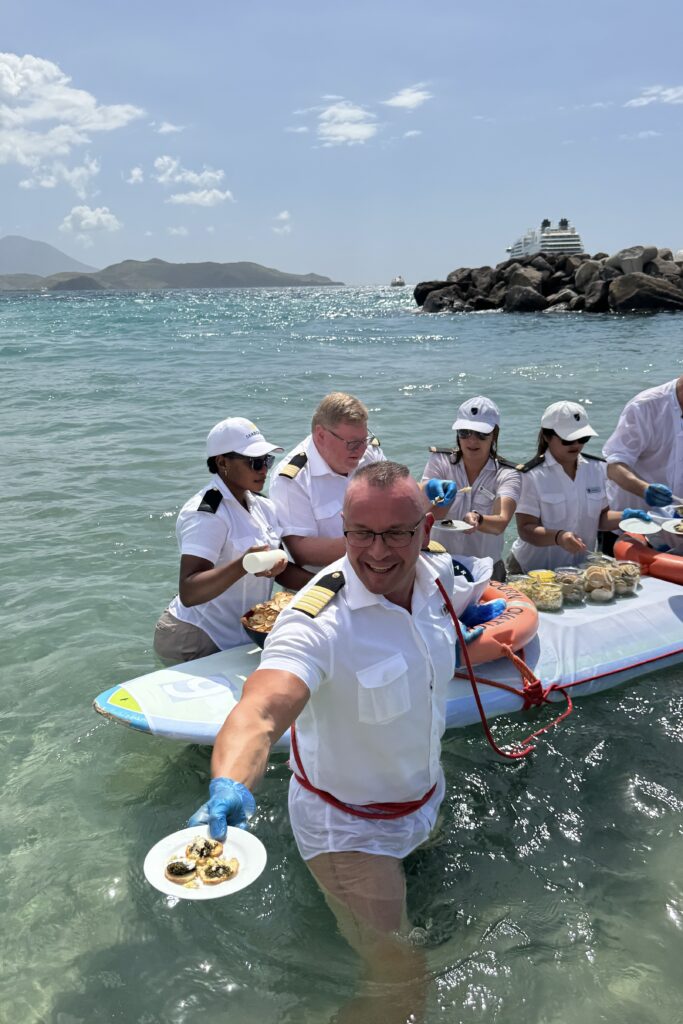 Caviar in the Surf excursion Seabourn Caribbean cruise