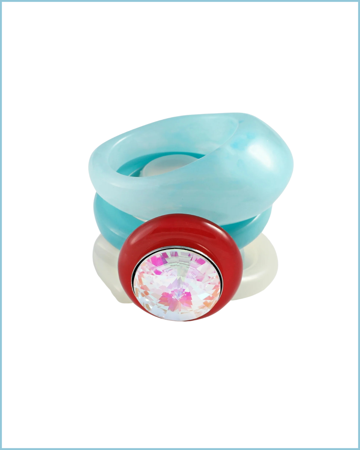 MOUNSER Electric Disco Ring Set in Fire & Ice