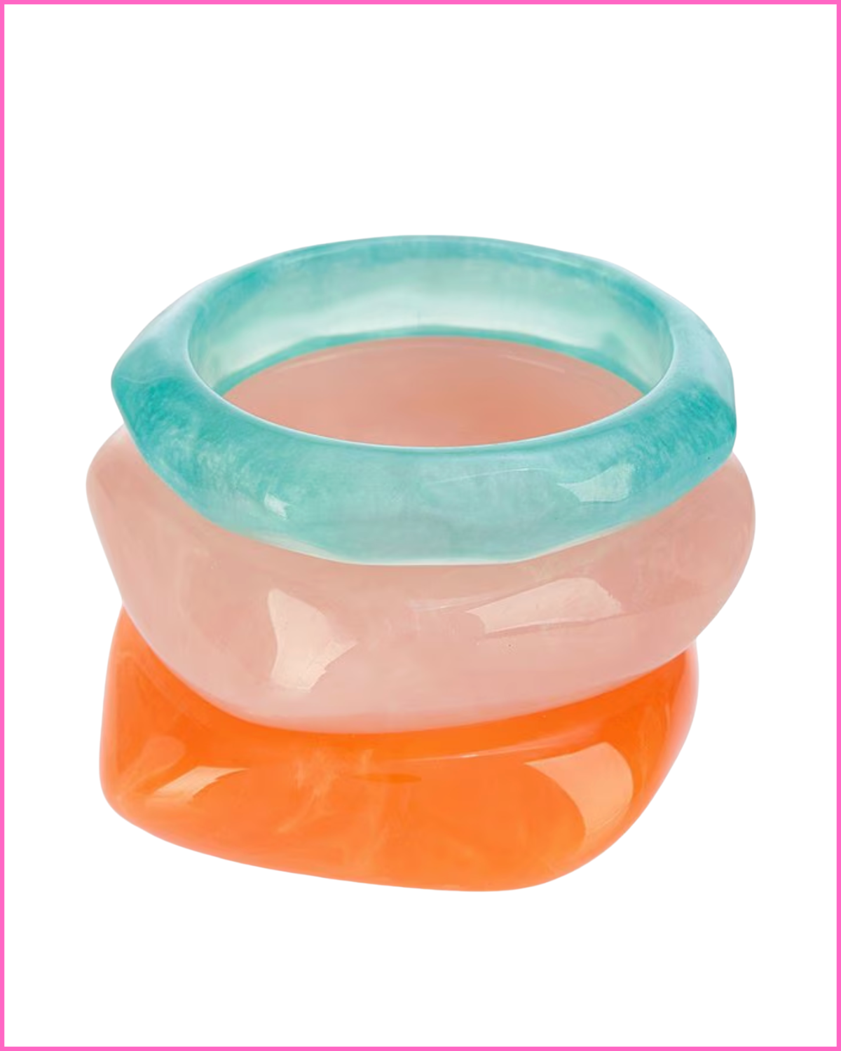 Anna & Ava Chunky Resin Bangle Bracelet Set