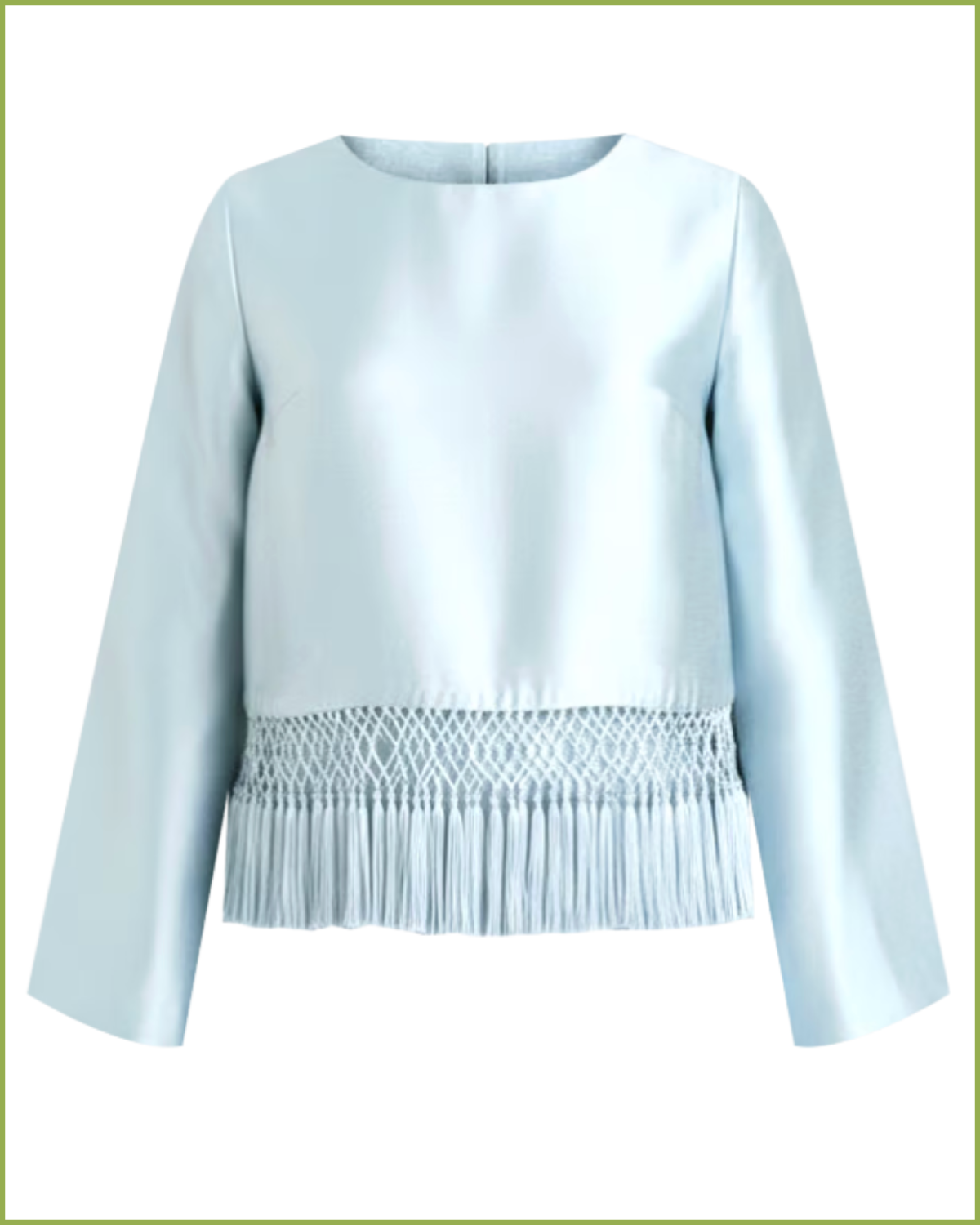 Tuckernuck Pewter Blue Maxine Tassel Top