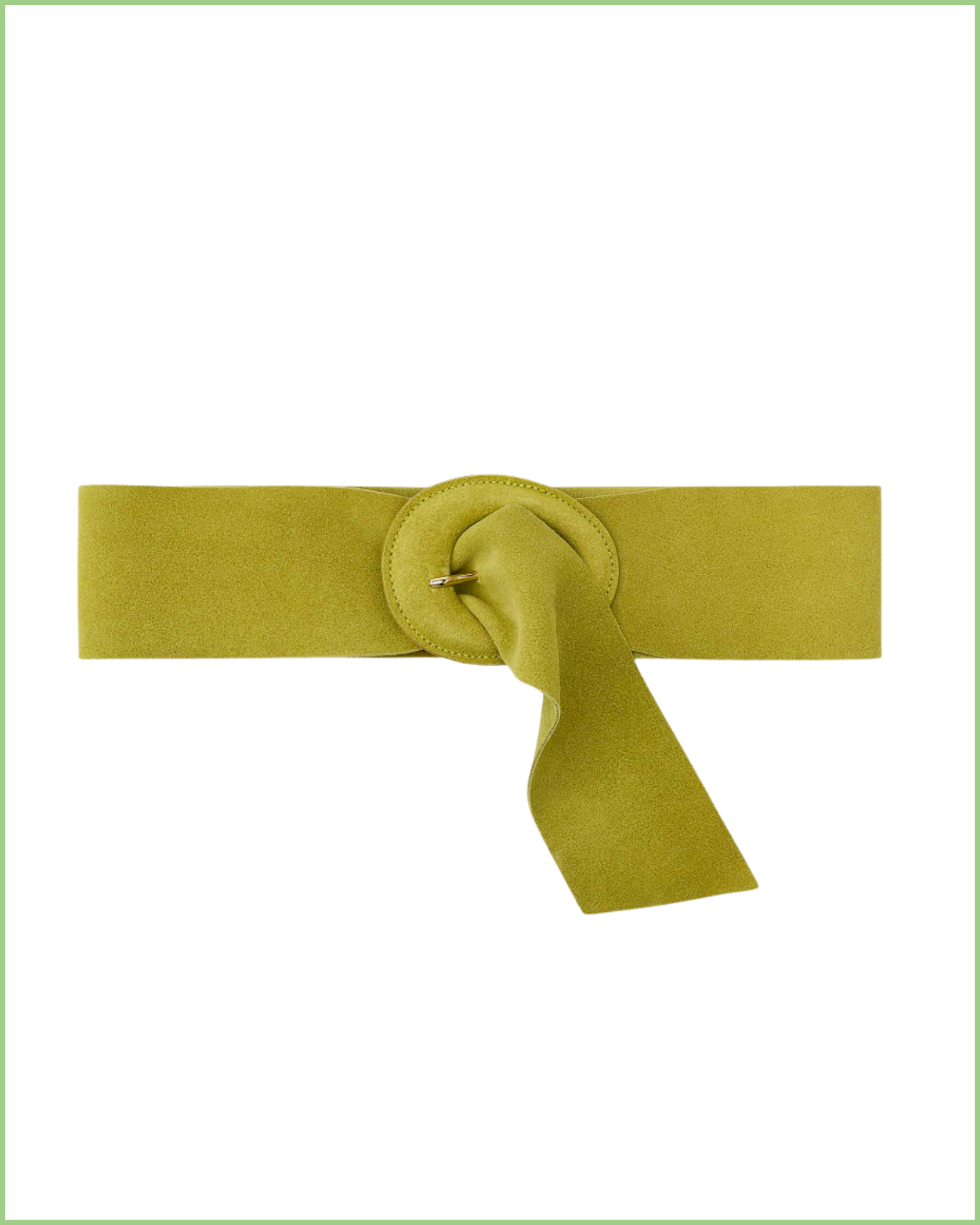 Zara US 100% SUEDE LEATHER BELT WITH COVERED BUCKLE