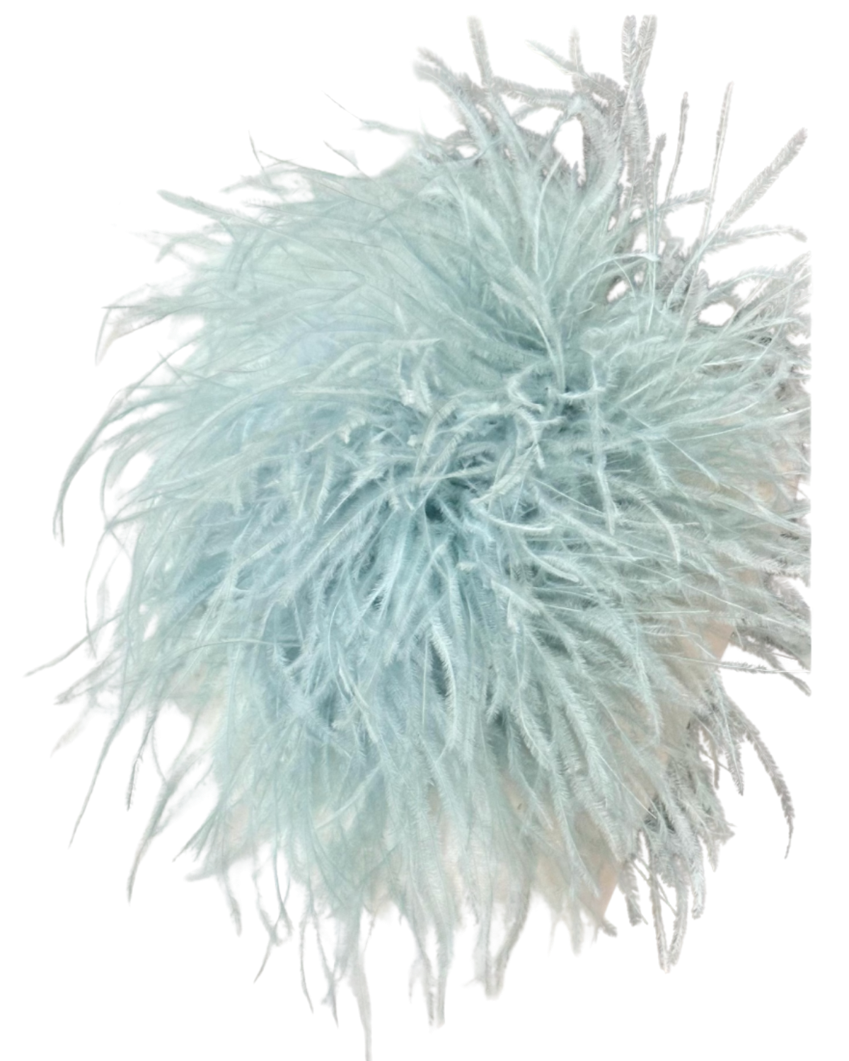 Light Blue Feather Brooch,Mocha Brown Seaweed Olive Feather Brooch Pin,Pale Pink,Yellow, Black,Navy Silver Oversized Ostrich Feather Brooch