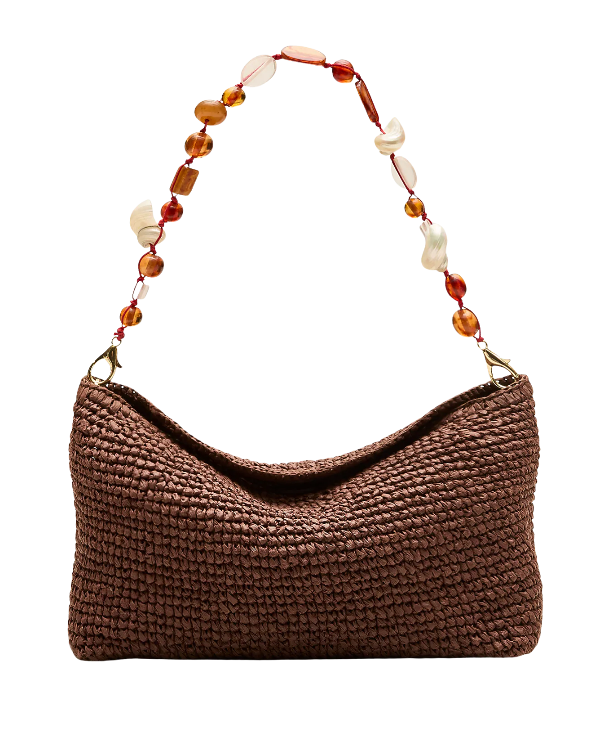 Berkeley small straw bag with beaded strap (1)