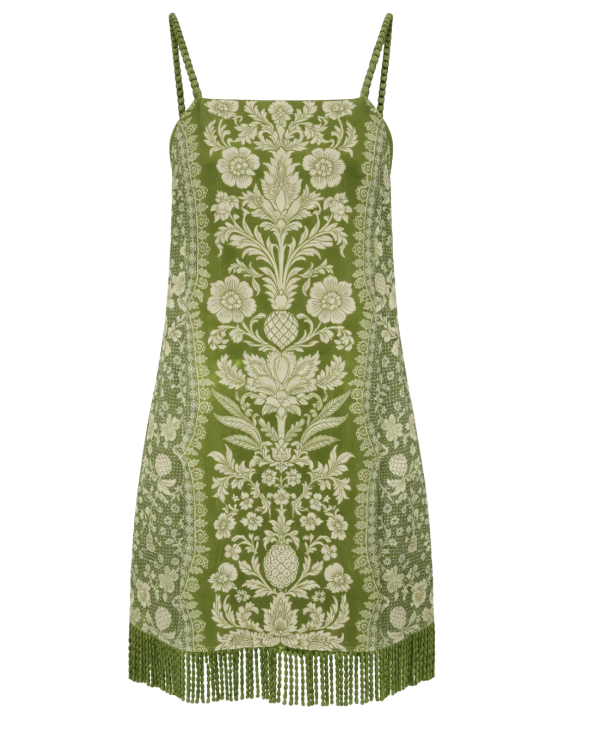 Parker Green Ivory Lace Floral Mini Dress