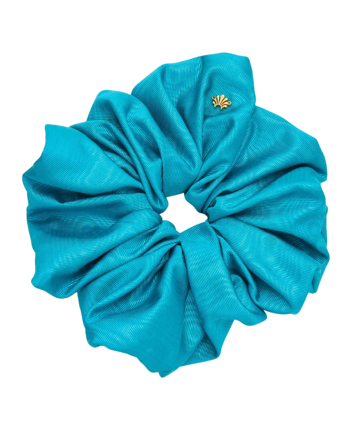 TURQUOISE ROMMY MOIRE OVERSIZED SCRUNCHIE