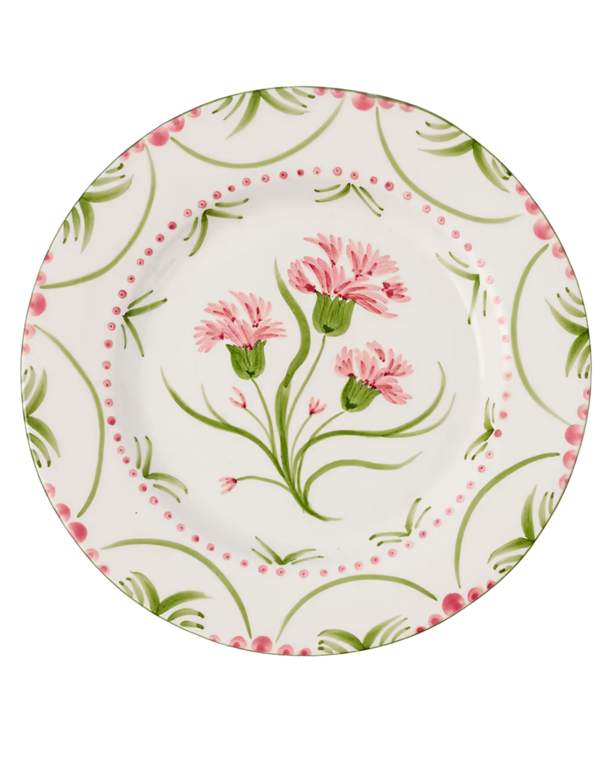 Pink & Green Santa Kristina Dinner Plate