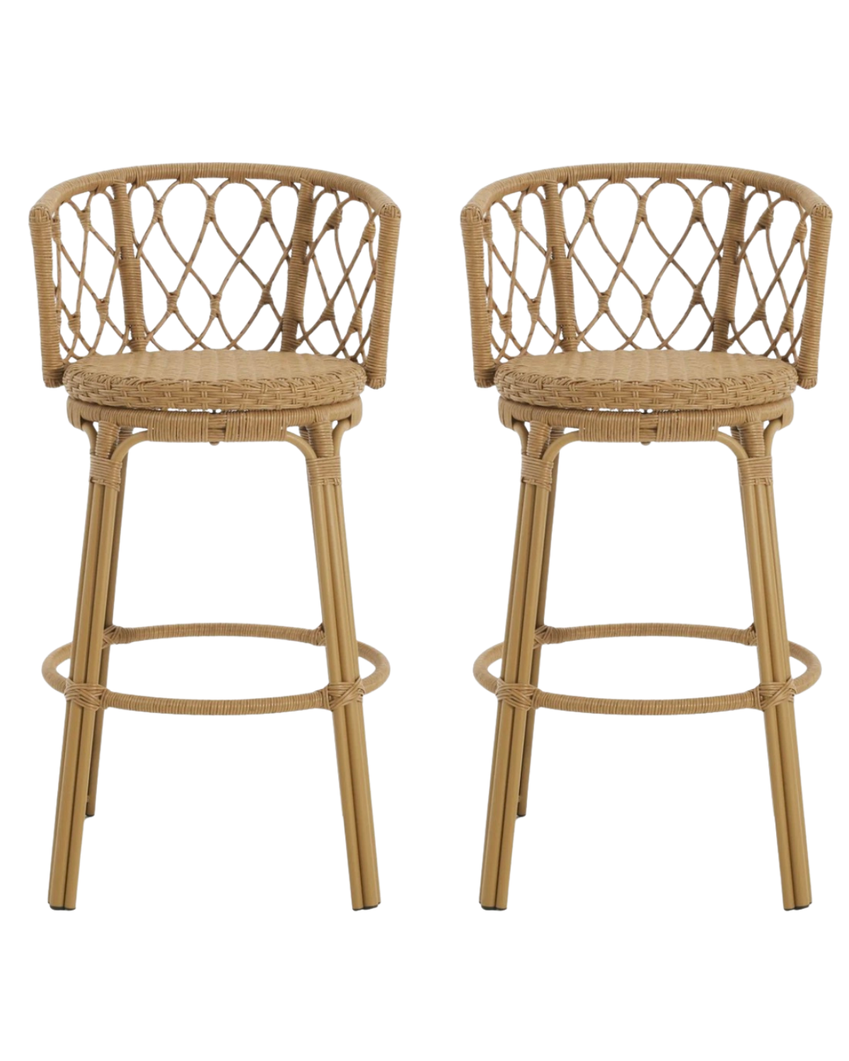 Areeas Polyethylene (PE) Wicker Outdoor 28.75'' Bar Stool