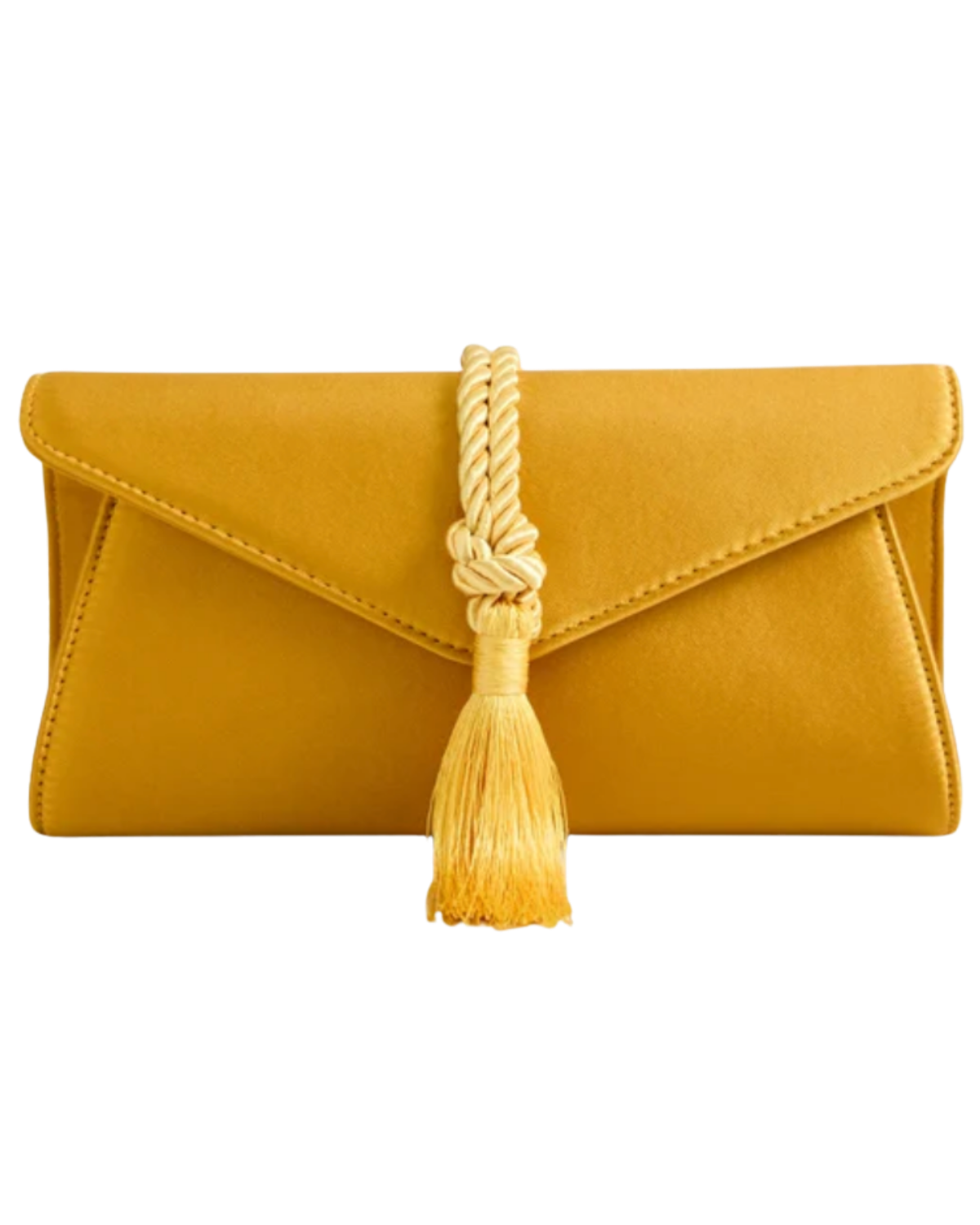 Marigold Satin Gabrielle Clutch