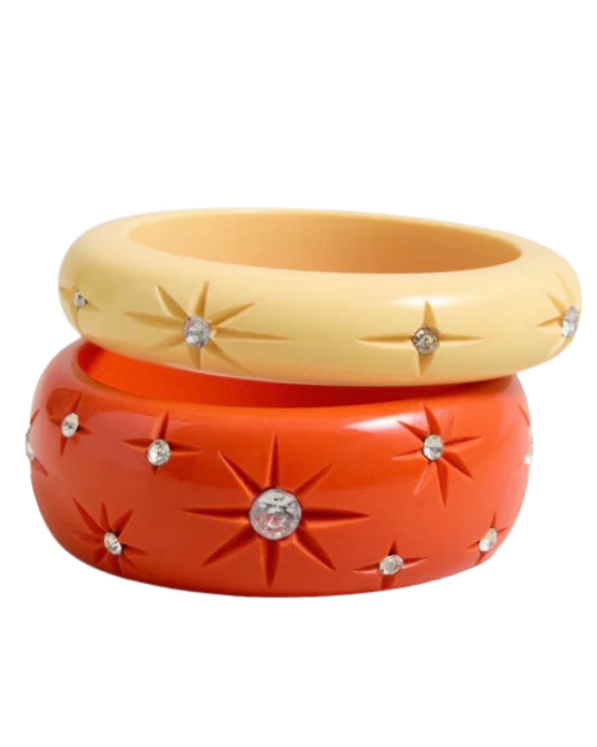 Vanilla and Tangerine Vedette Bangle Set