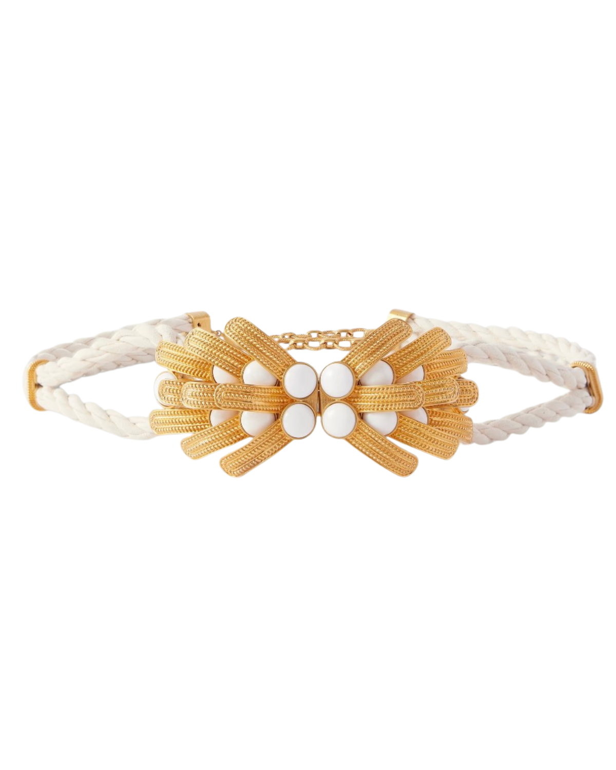 SONIA PETROFF | Orofina gold-plated, suede and resin belt