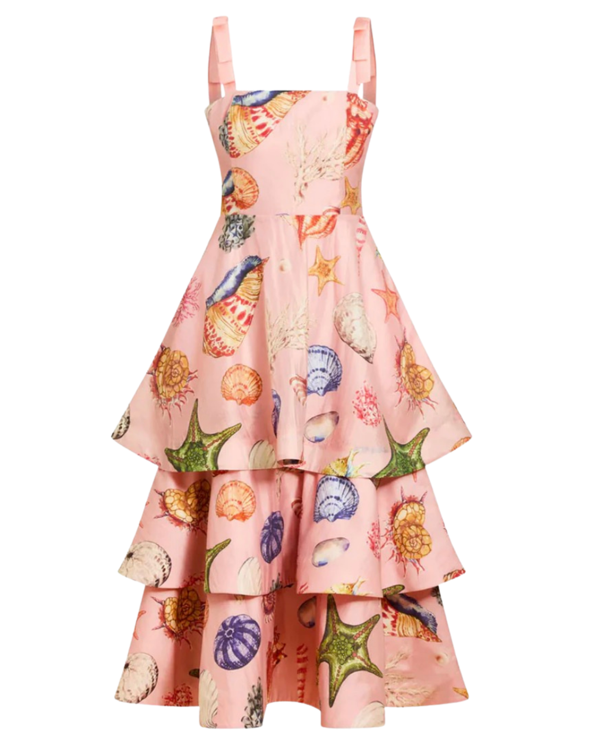 Darling Convertible Midi Dress in Seashell Symphony