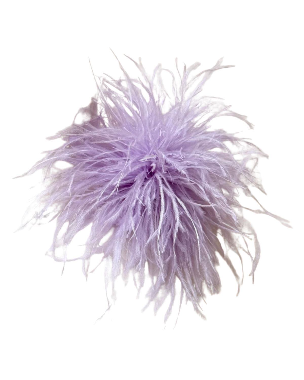 Pale Lilac Ostrich Feather Brooch, Corsage Lapel Pin, Statement Accessory (1)