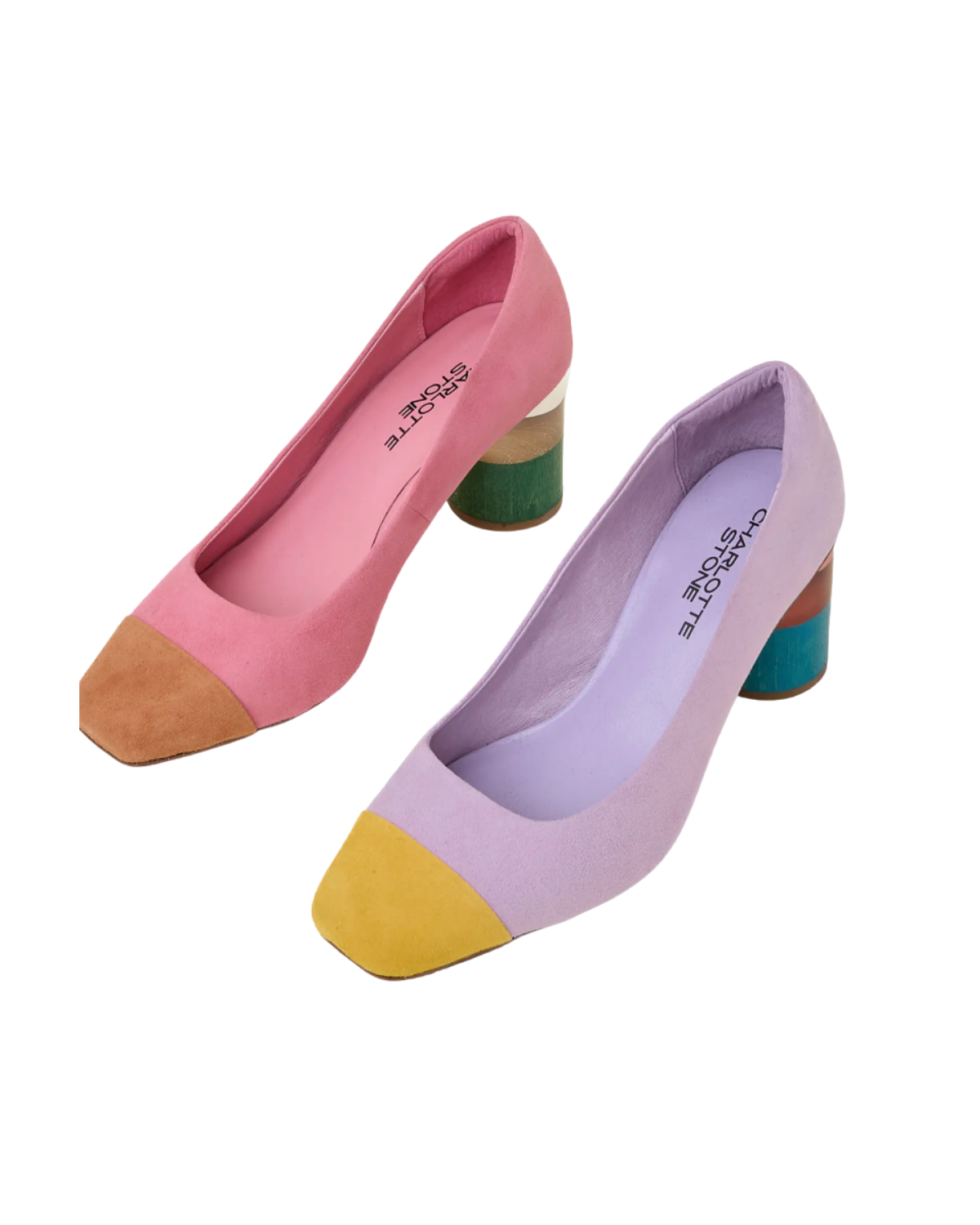 Risa Mismatch Cap Toe Pump Charlotte Stone