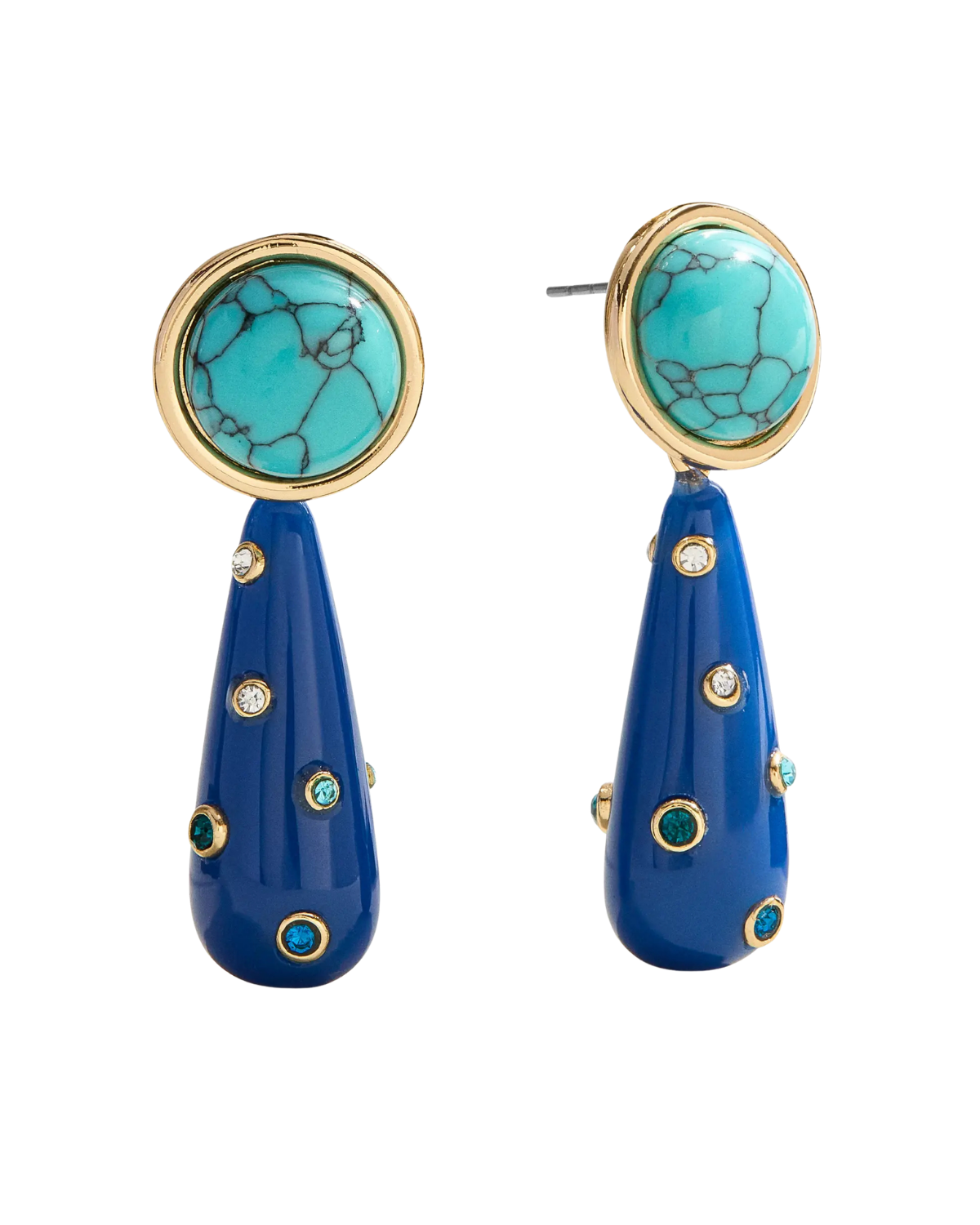 BAUBLEBAR | Mia Cubic Zirconia Turquoise Drop Earrings