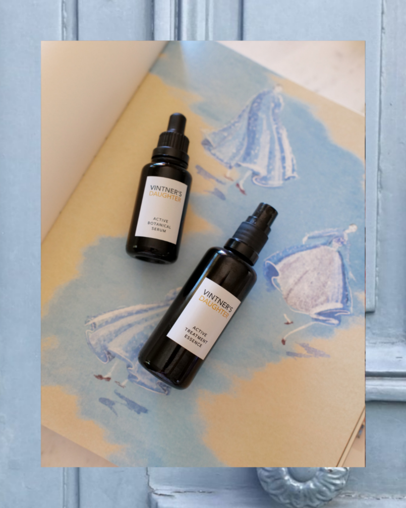 Vintner's Daughter Active Botanical Serum and Active Treatment Essence luxury skincare duo for radiant, hydrated skin.