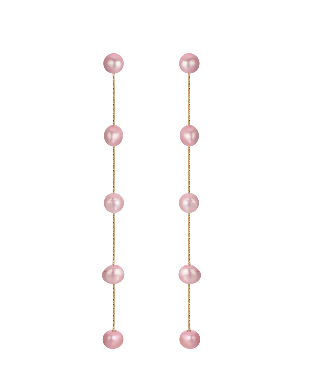 Dripping Freshwater Pearl Linear Drop Earrings Ettika