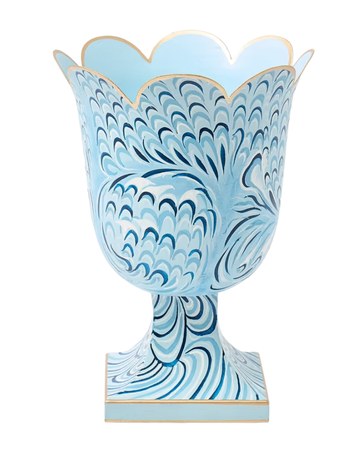 Blue Small Marble Urn Vase