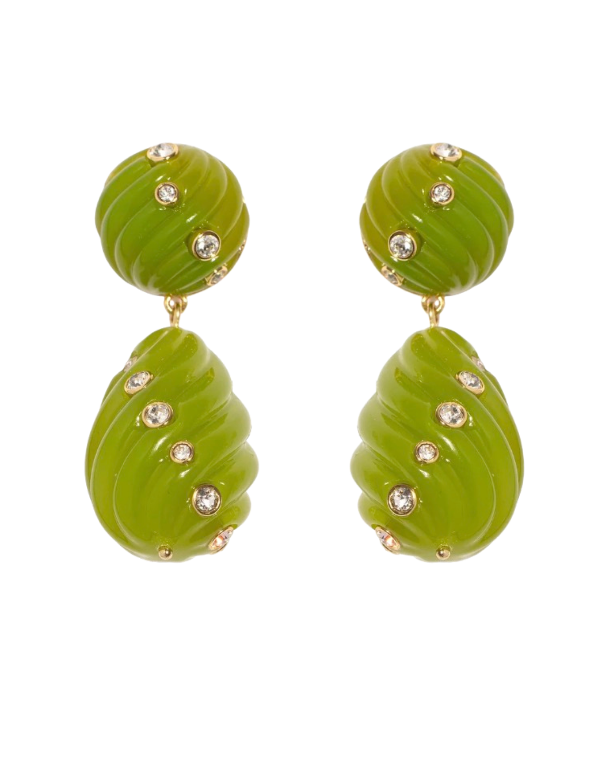 Raeni drop earrings in green