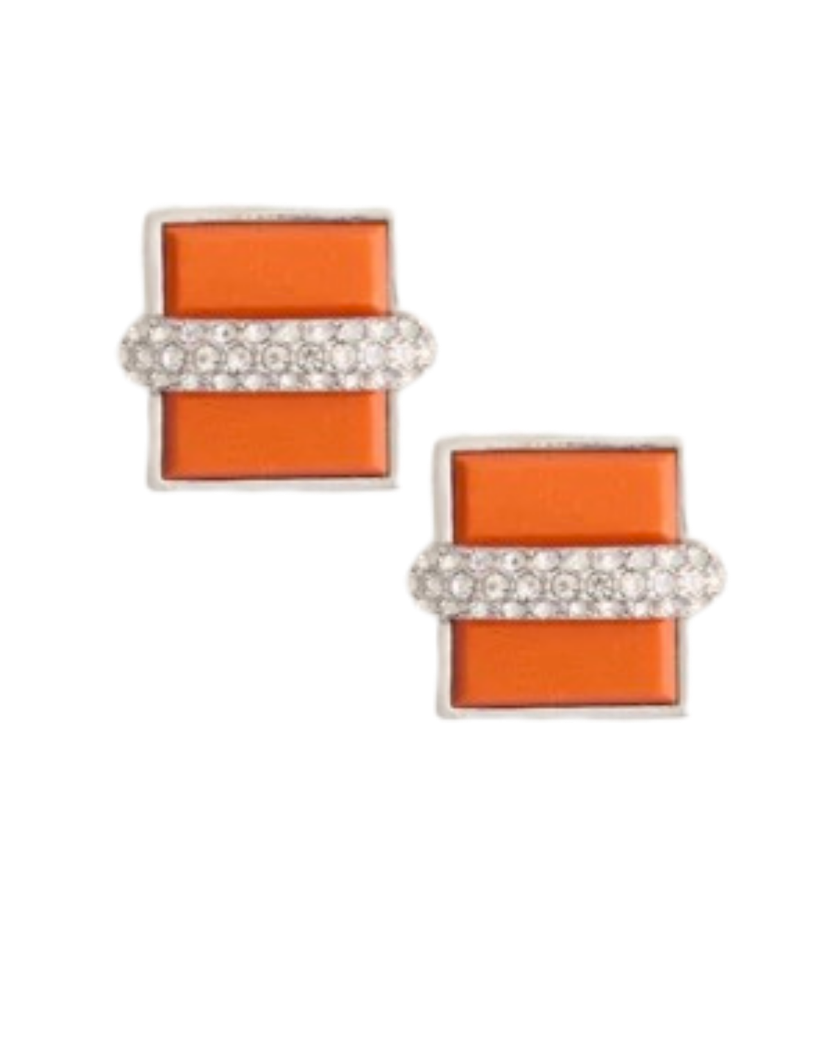 Coral and Crystal Aurore Earrings