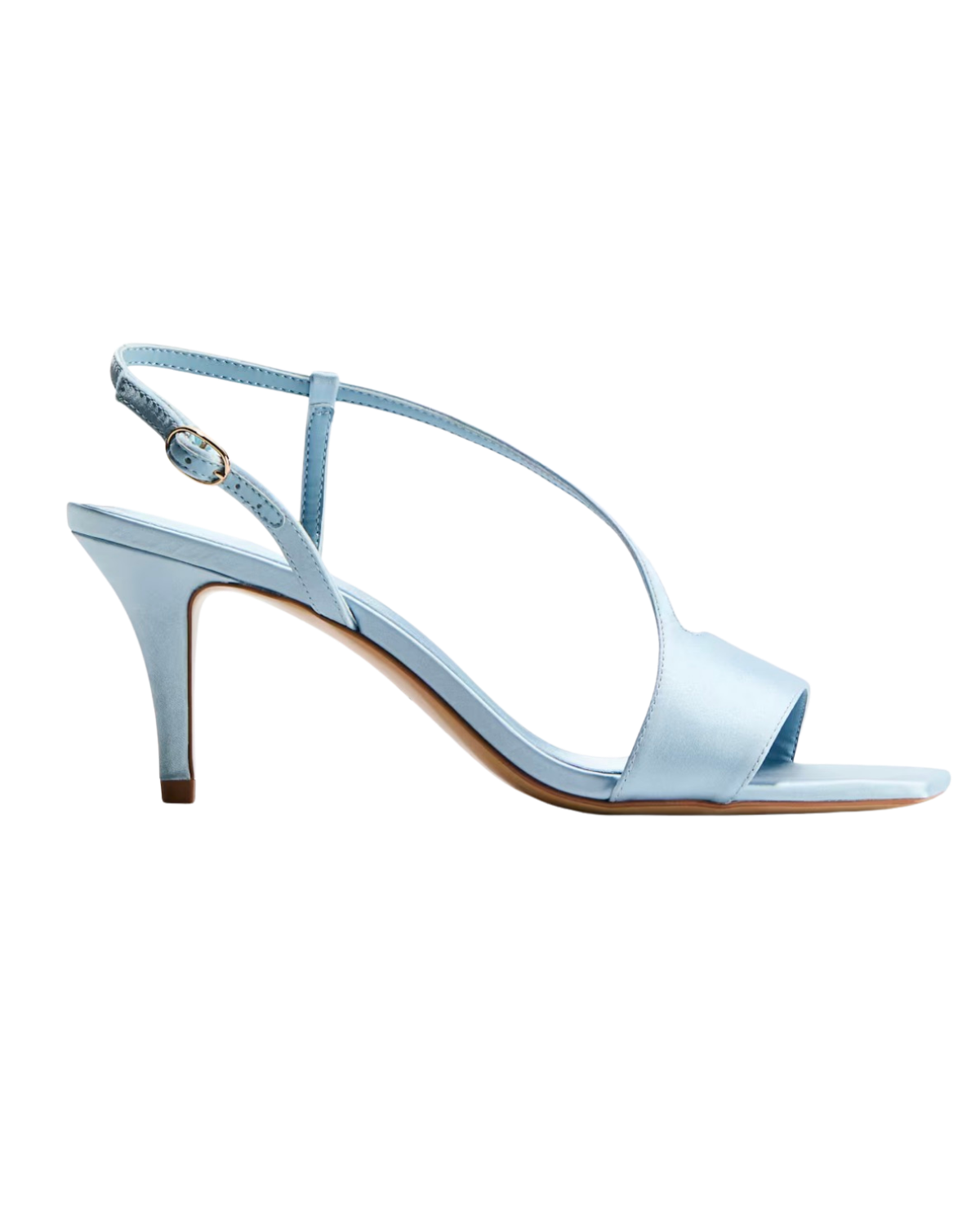 ice blue satin sandal heels