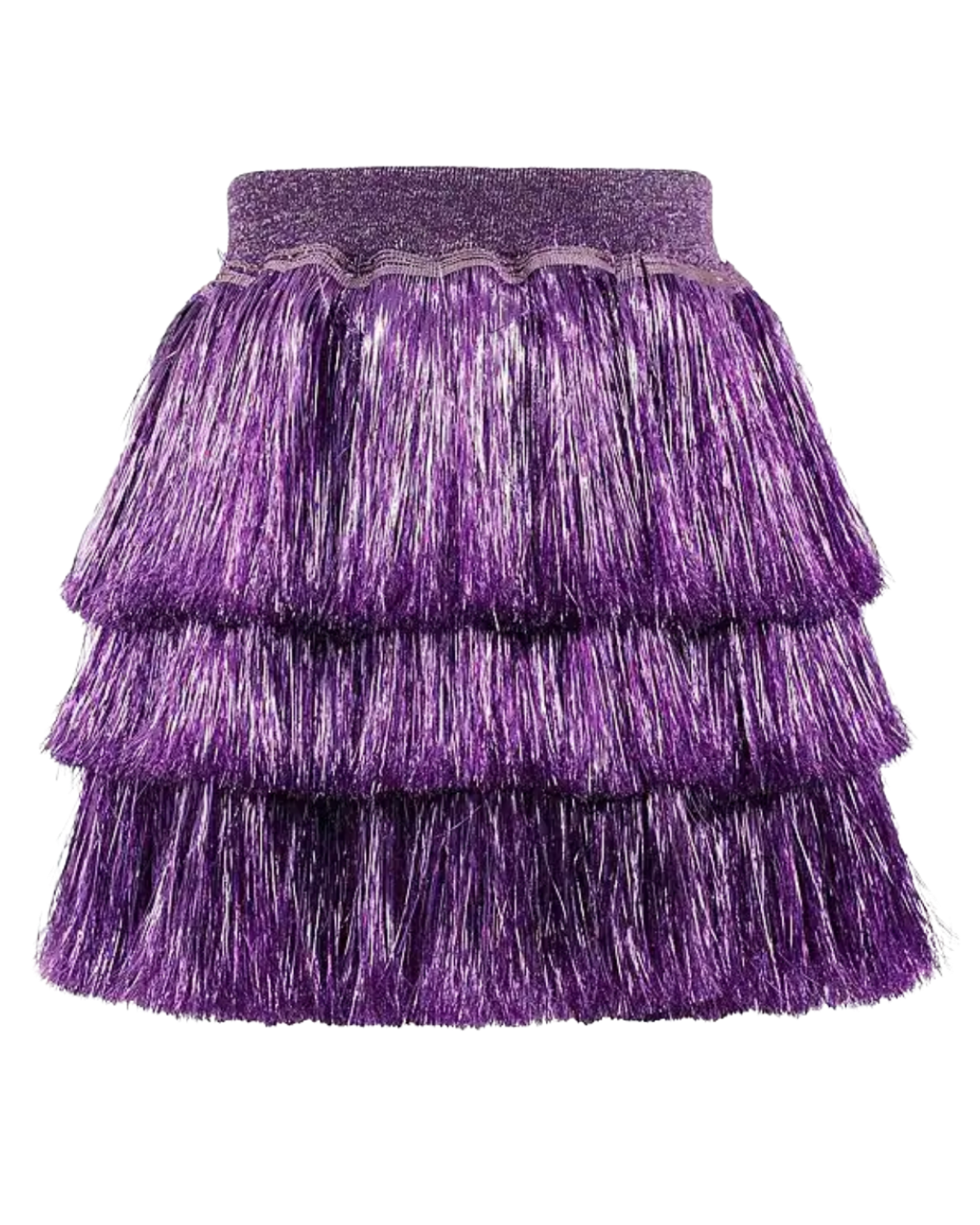 Lola + The Boys LittleBig Girls Shimmer Tinsel Party Skirt