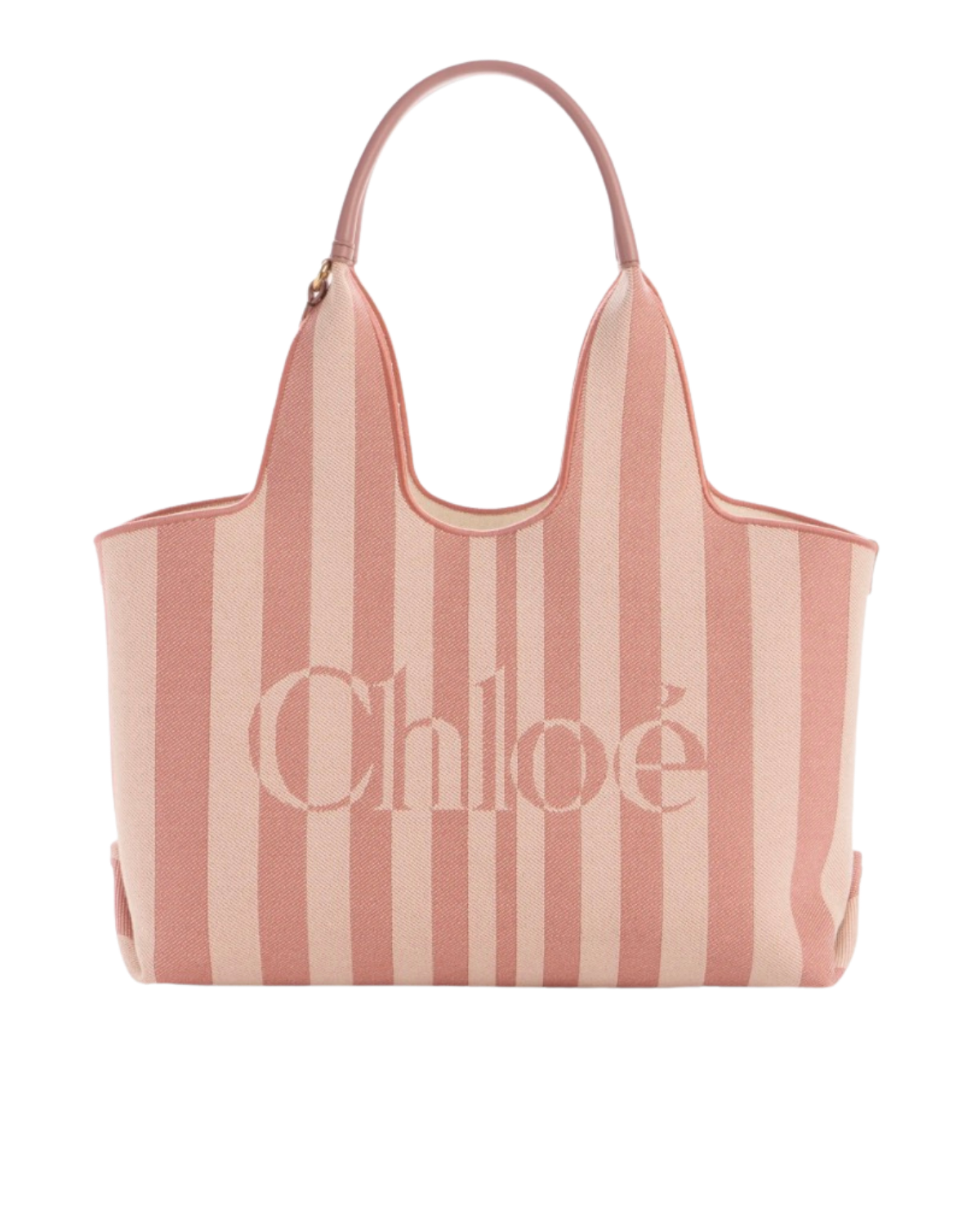 Stripy Logo Jacquard Tote Chloé