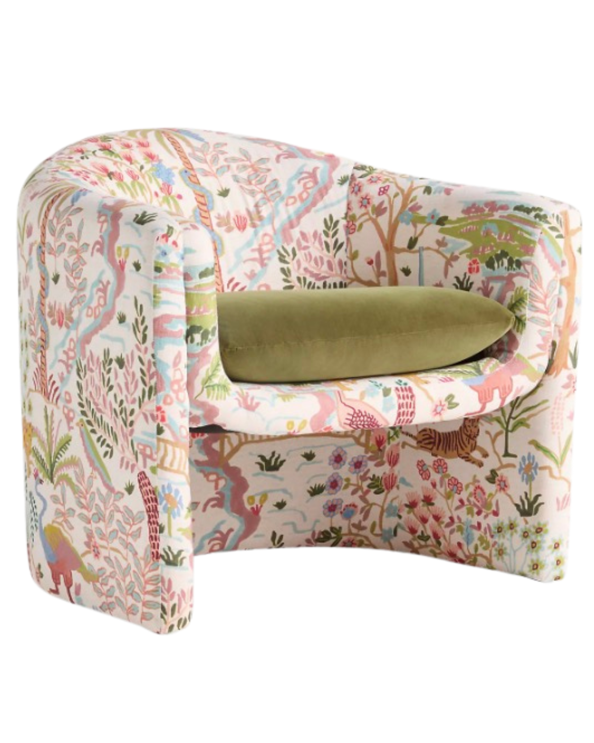 anthropologie multicolor velvet chair