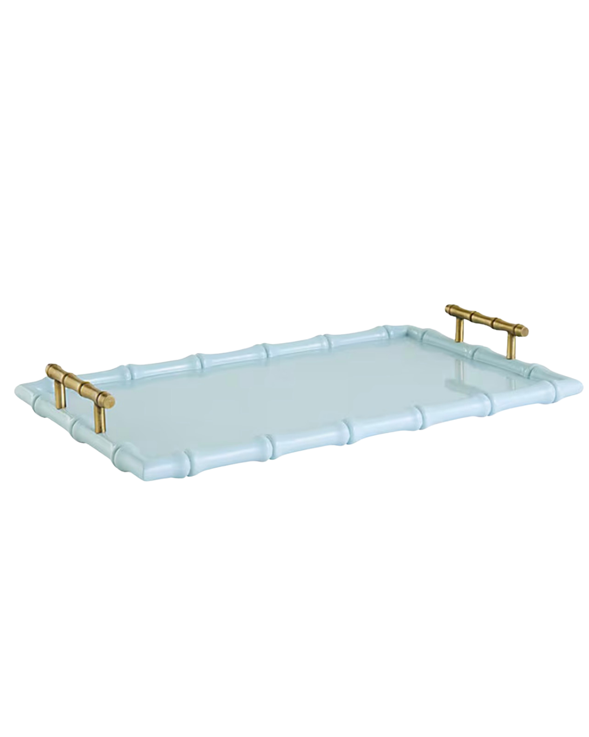 light blue bamboo tray