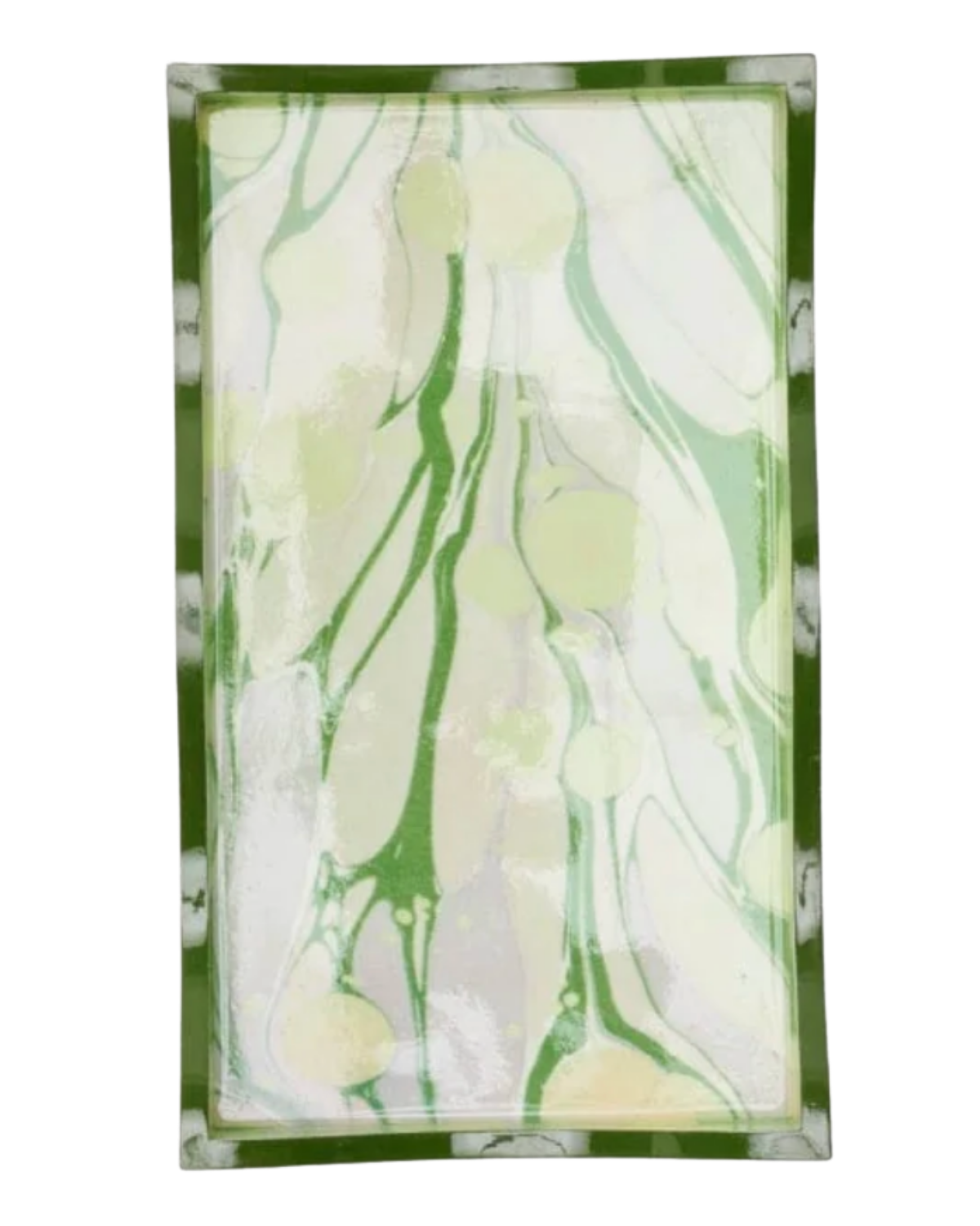 green lacquer tray