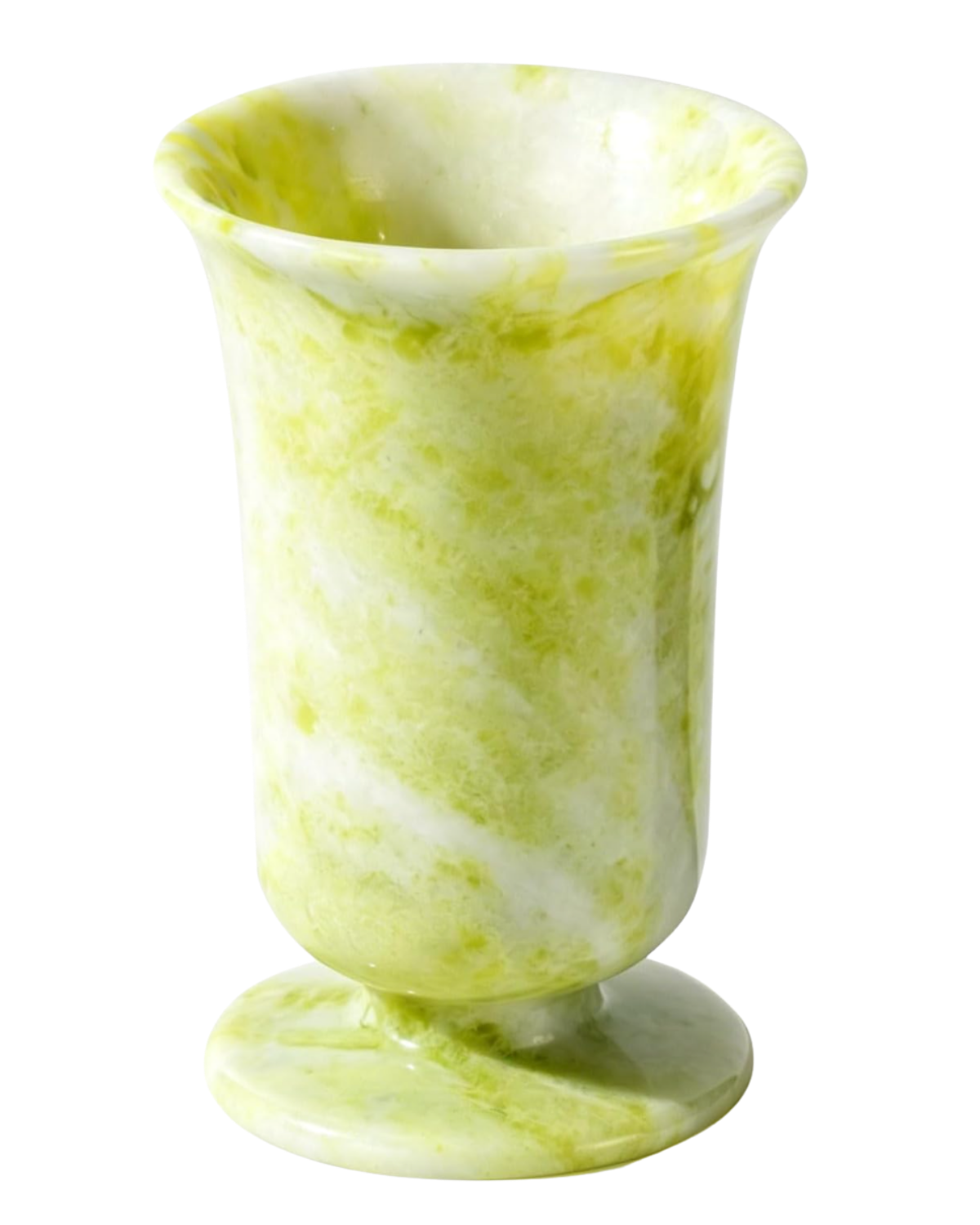 green marble vase