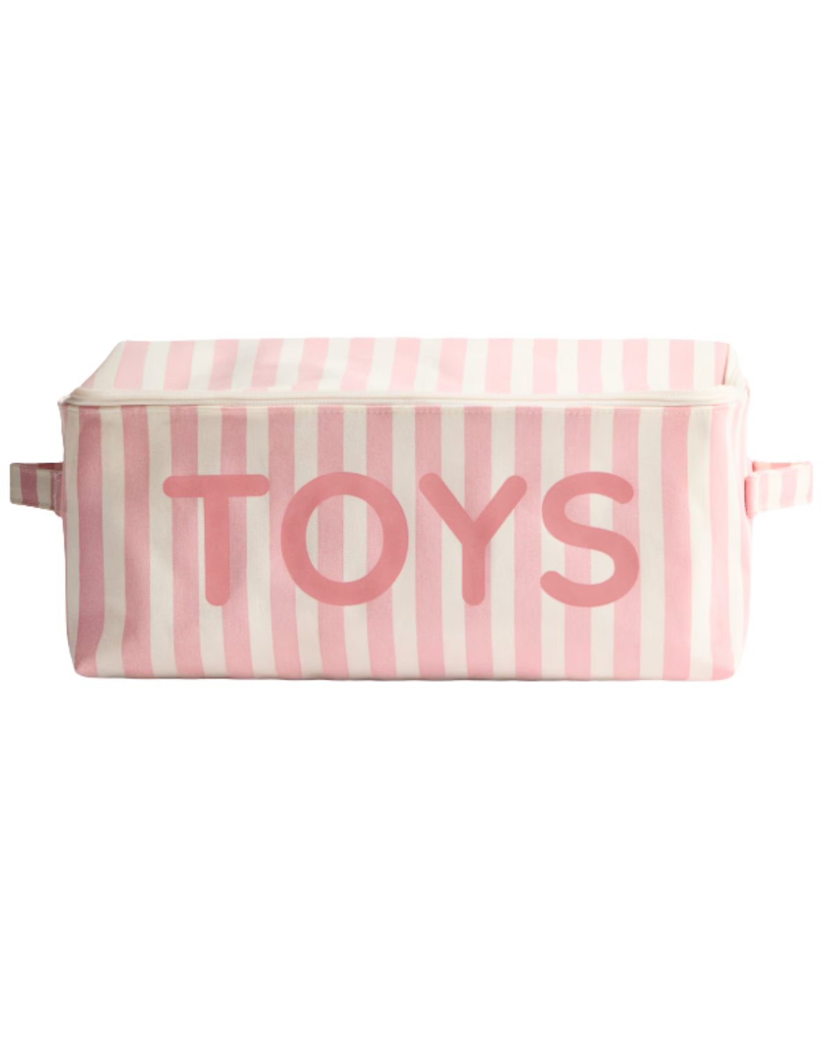 pink and white stripe TOY basket