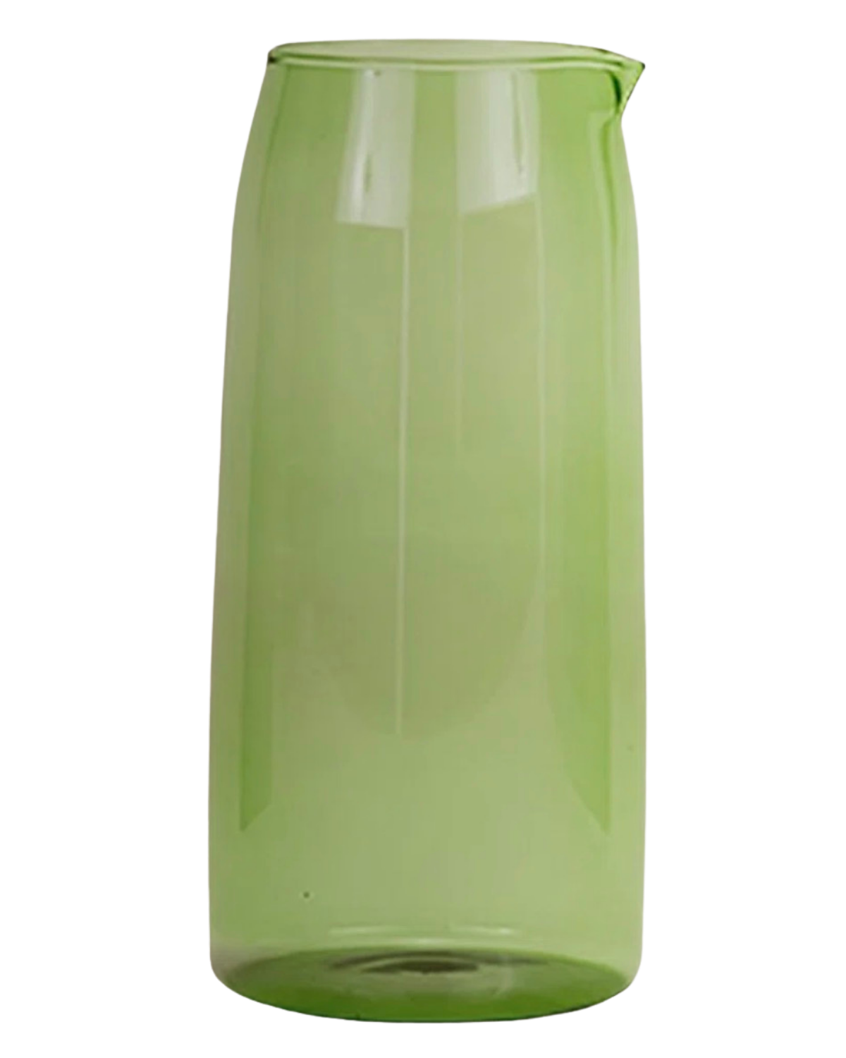 green glass pitcher