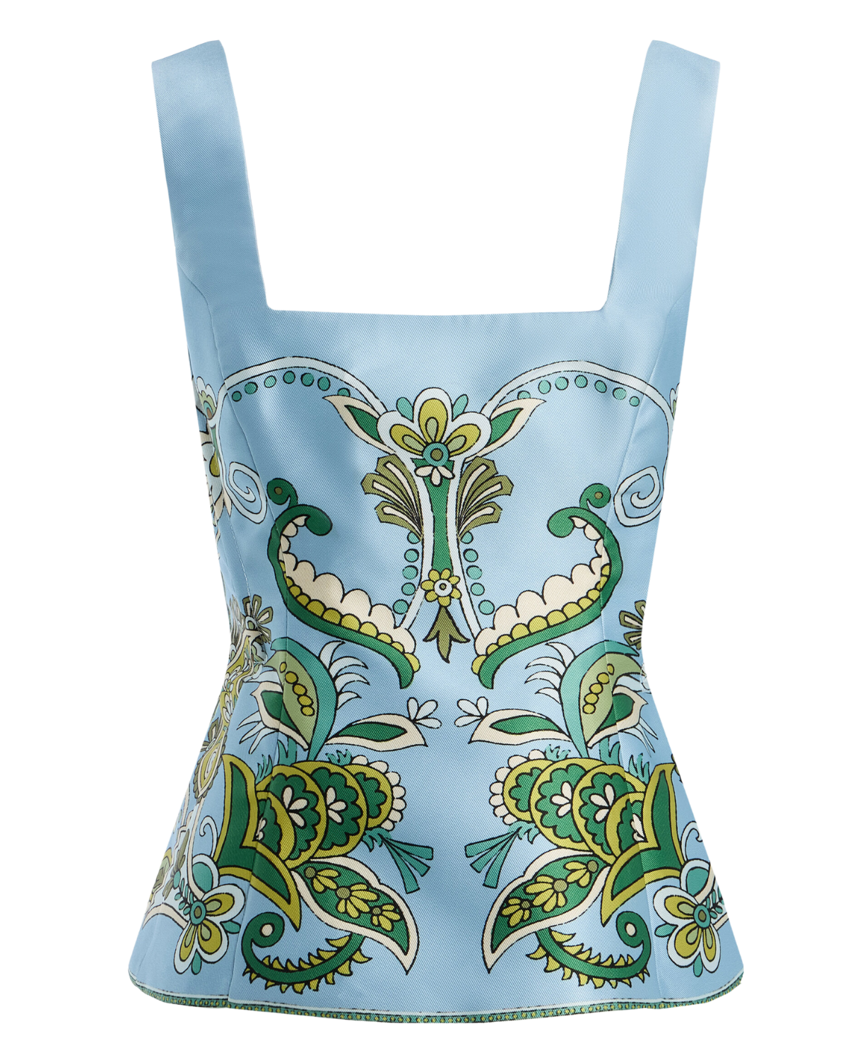 ALÉMAIS | Exclusive Marion Printed Twill Peplum Top
