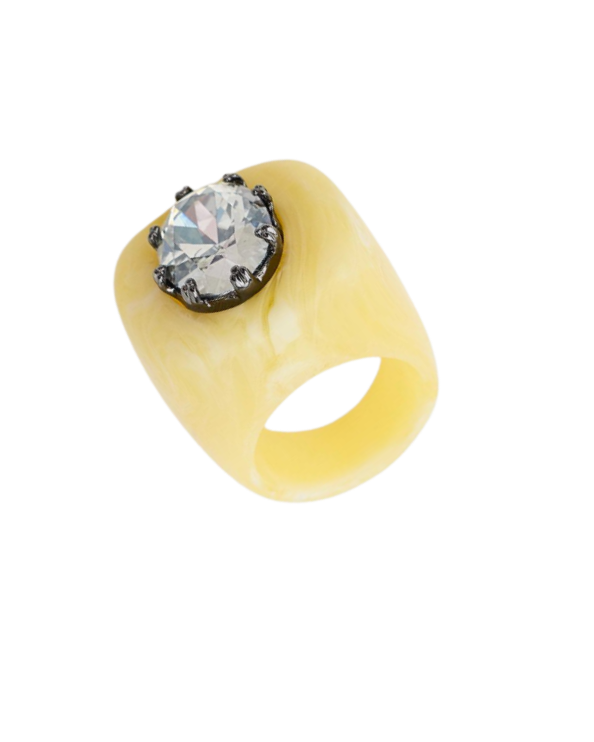 zara JEWELED RESIN RING
