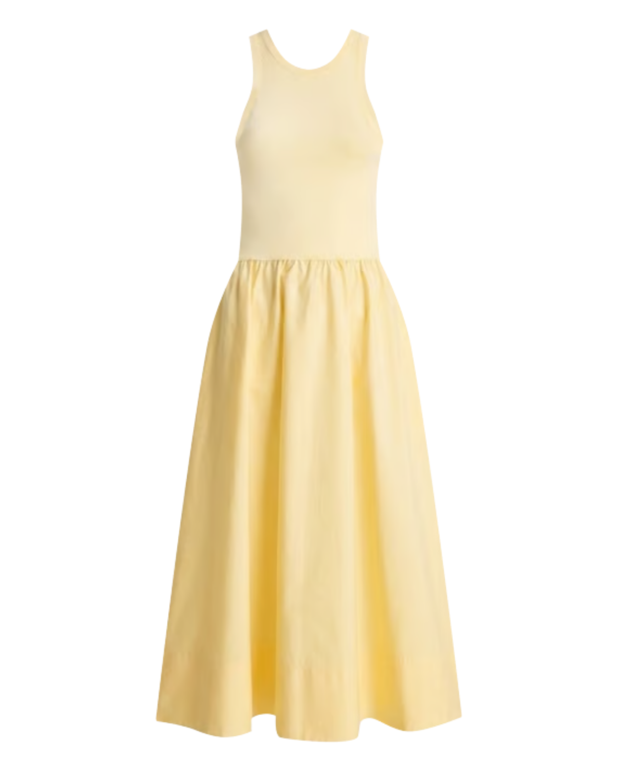 Polo Ralph Lauren T Bird Yellow Poplin Woven Crewneck Dress