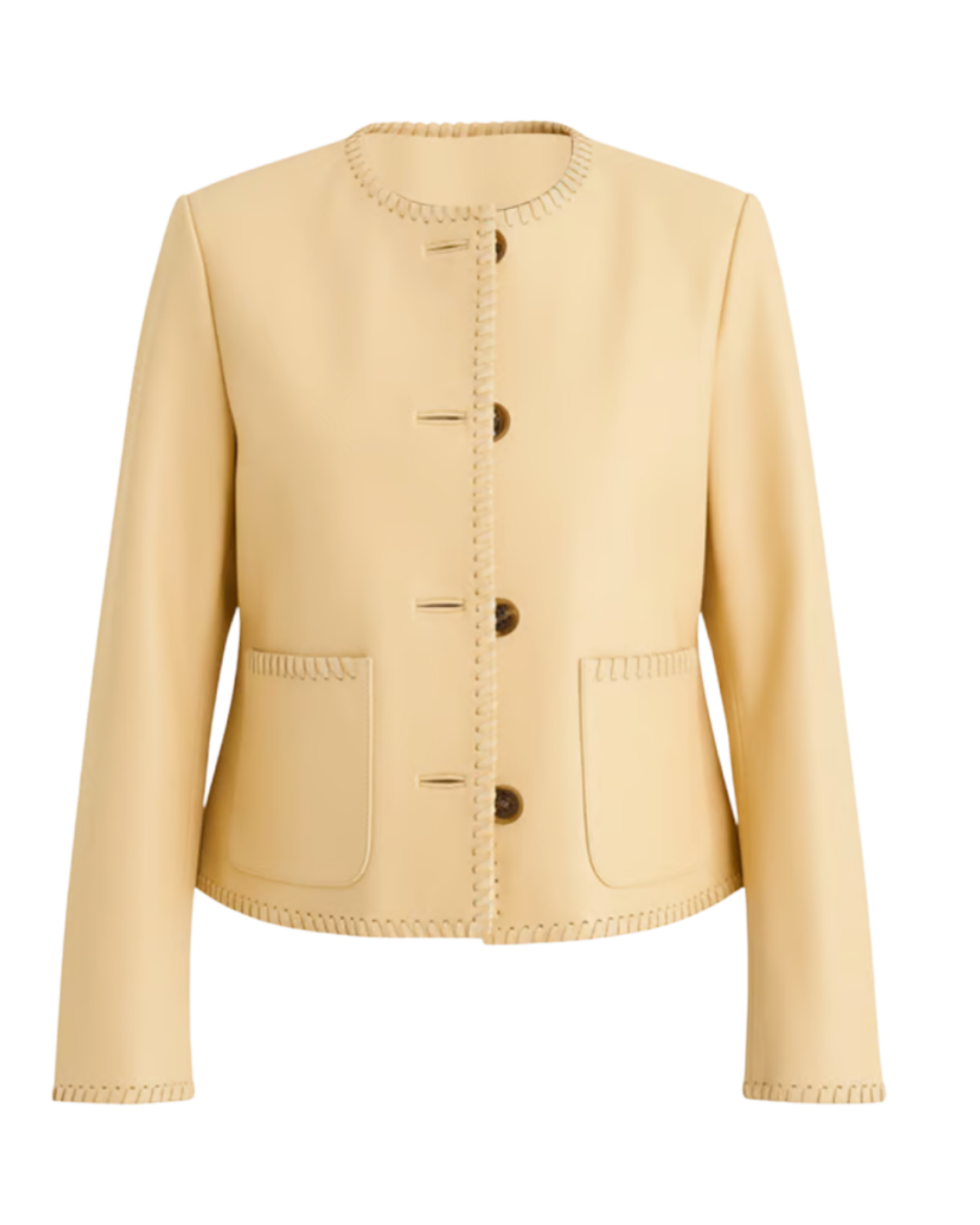 Tuckernuck Butter Yellow Leather Rue Lady Jacket