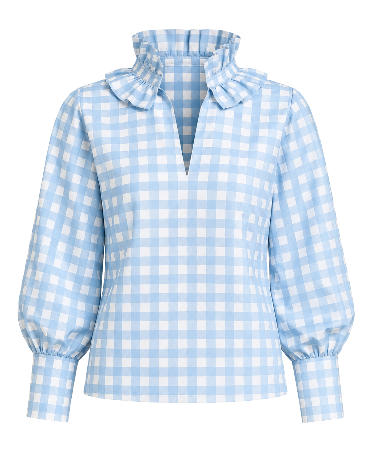Blue Gingham Harper Estate Top